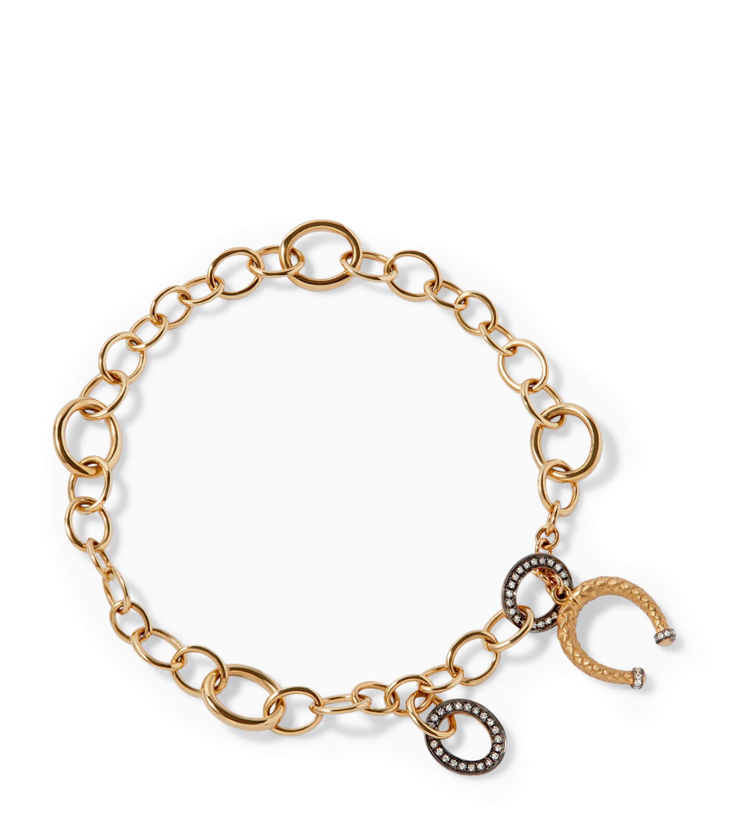 Annoushka x The Vampire’s Wife Yellow Gold and Diamond Mythology Charm Bracelet