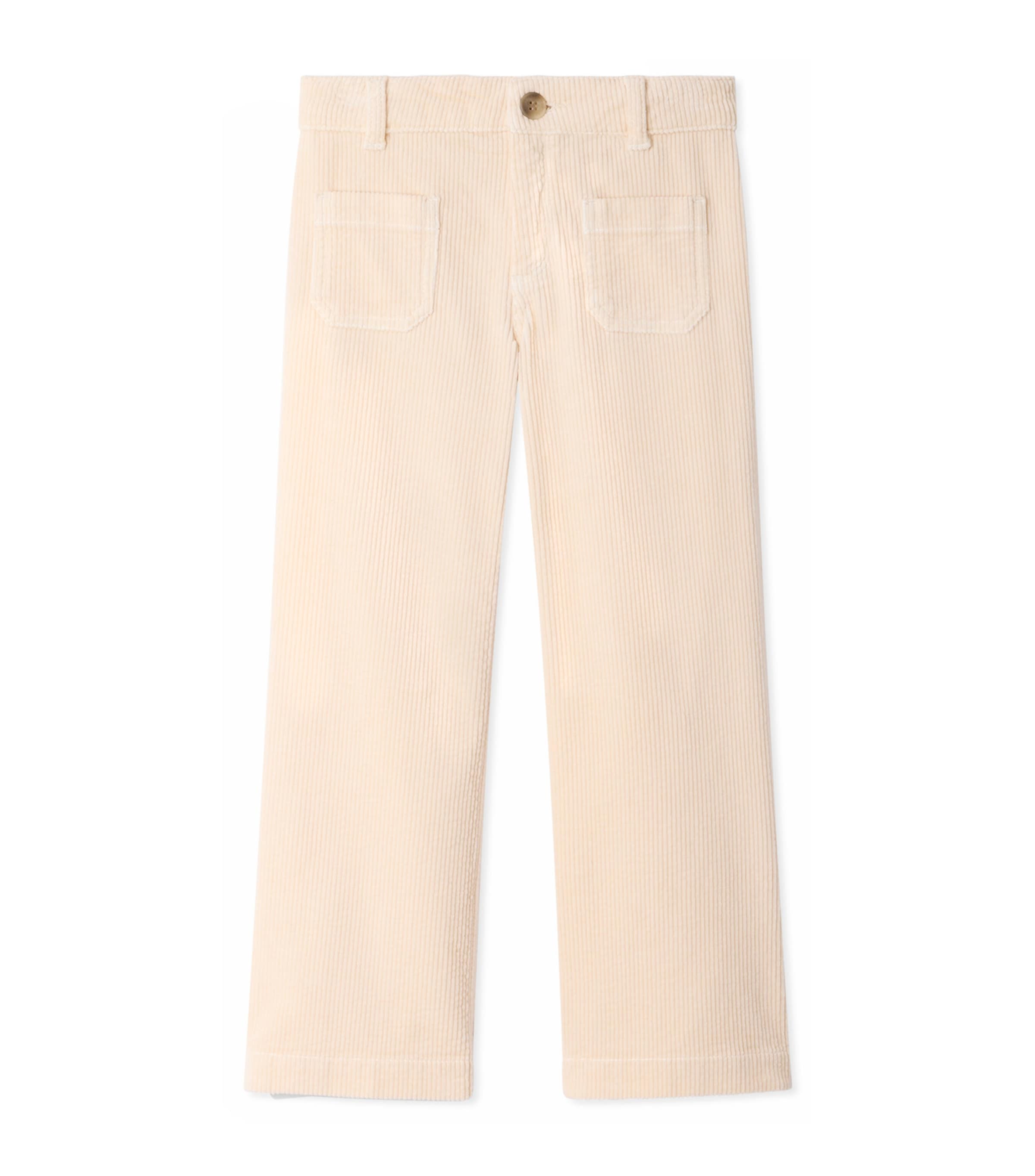 Bonpoint Stretch Cotton Corduroy Jennifael Trousers (4-8 Years) Ivoire