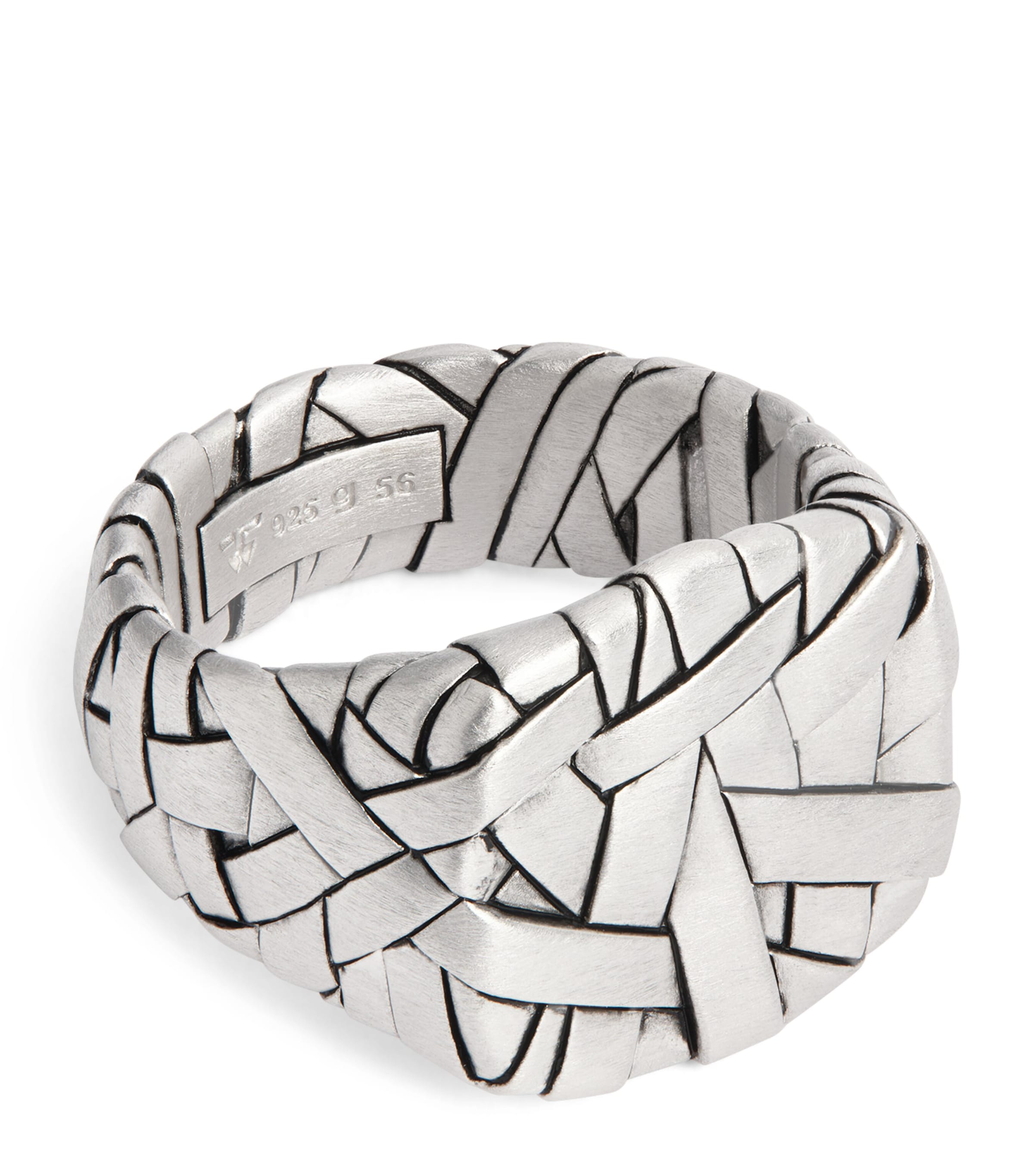 Rhodium-Plated Sterling Silver Quilt Ring