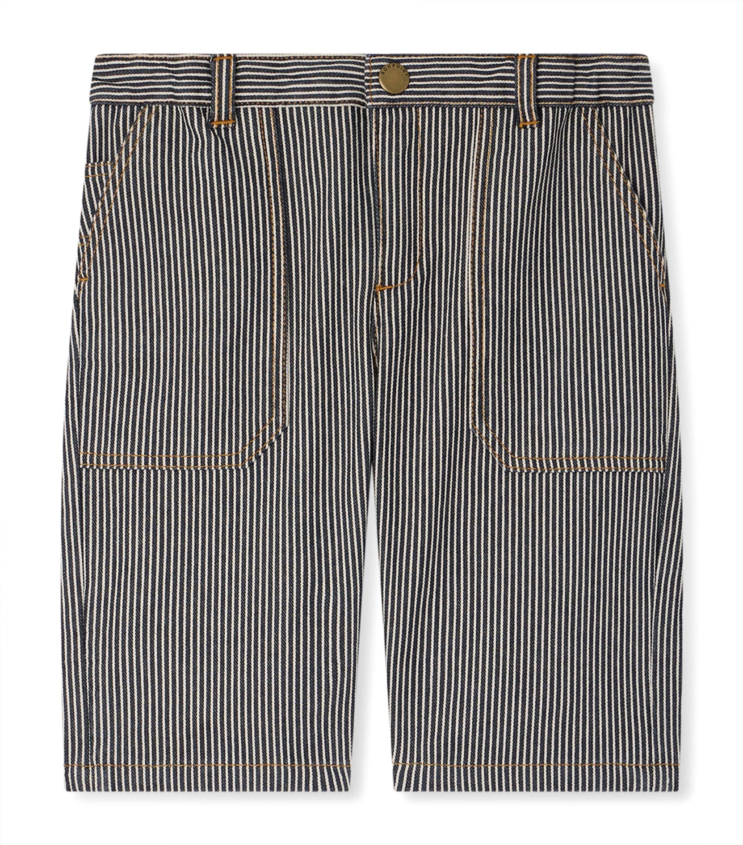 Cotton Stripe Levon Shorts (10-14 Years)