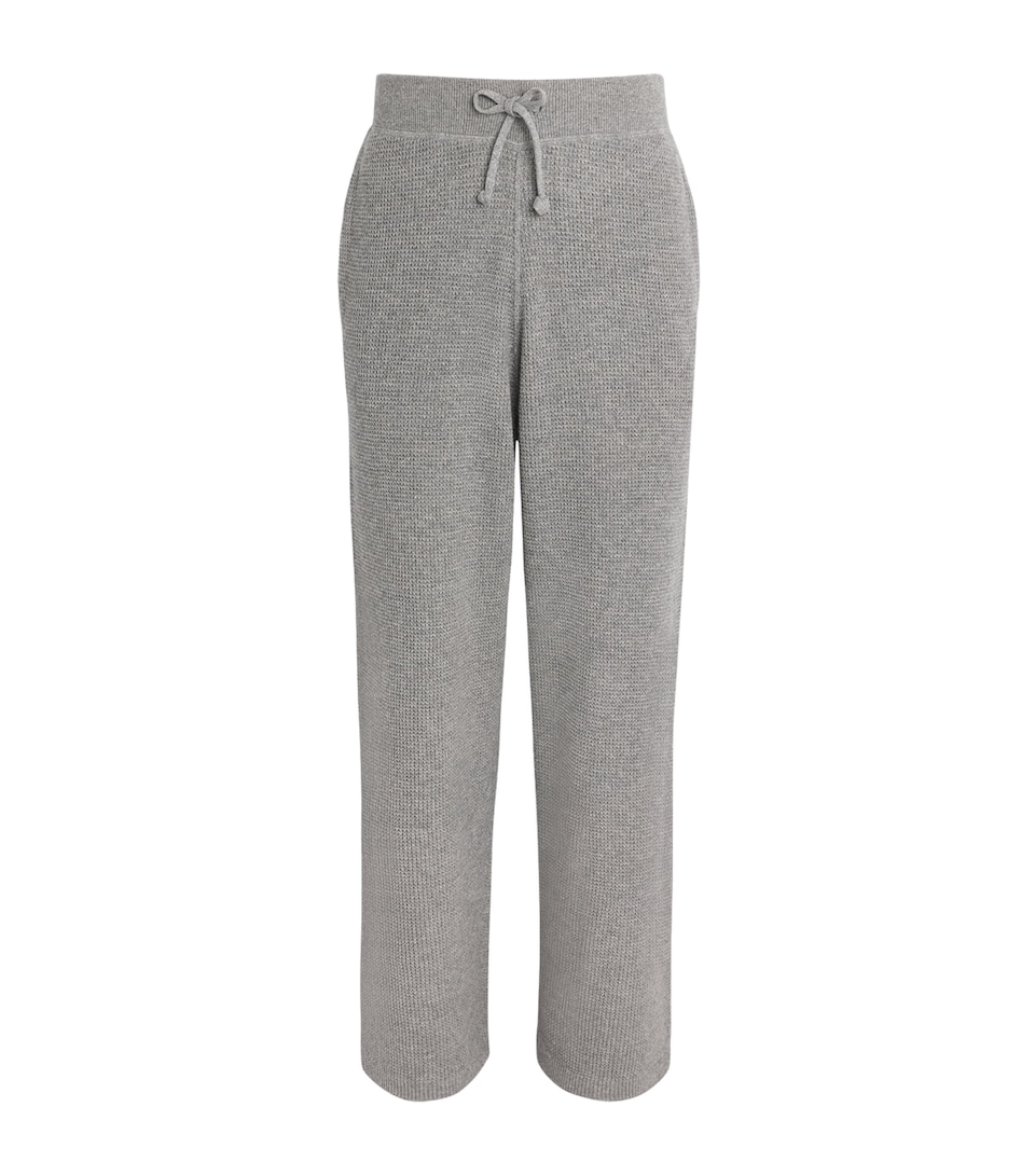 Polo Ralph Lauren Mens Wool-Cotton Waffle Knit Sweatpants Fawn Grey Heather