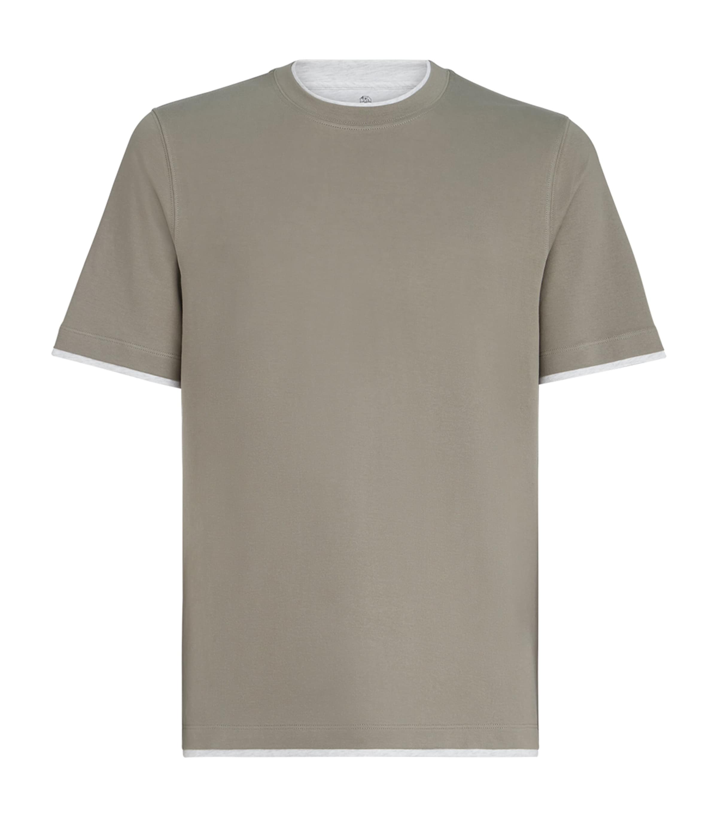 Cotton Faux-Layered T-Shirt