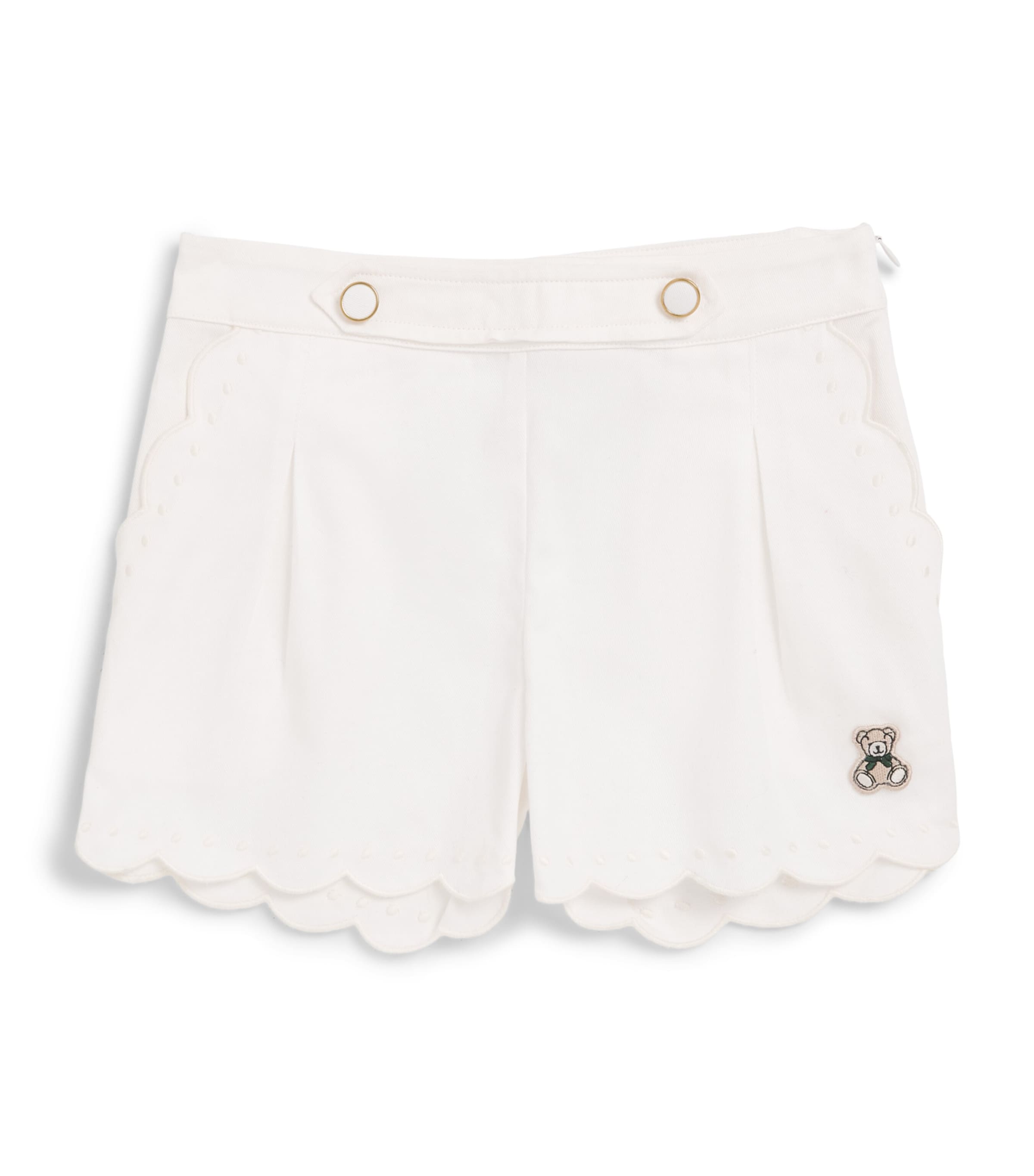 Harrods Cotton Pleated Shorts (2-8 Years) White