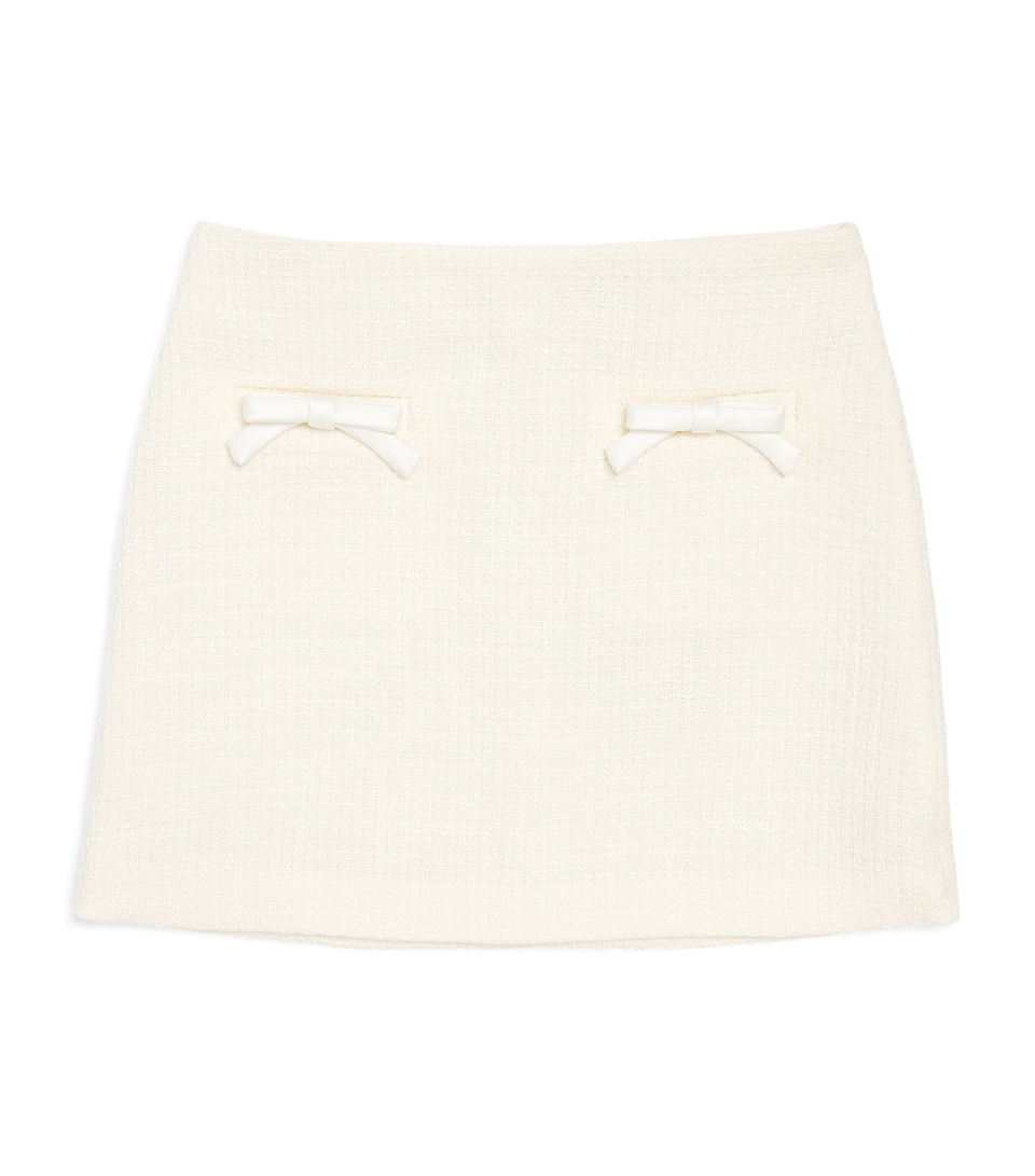 Self-Portrait Kids Bouclé Skirt (3-14 Years) Cream