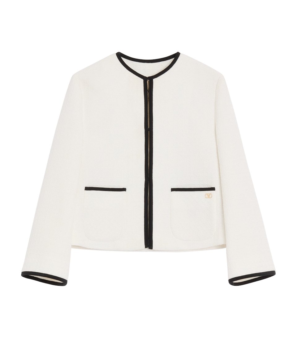 Valentino Womens Cotton Tweed Jacket Cbj