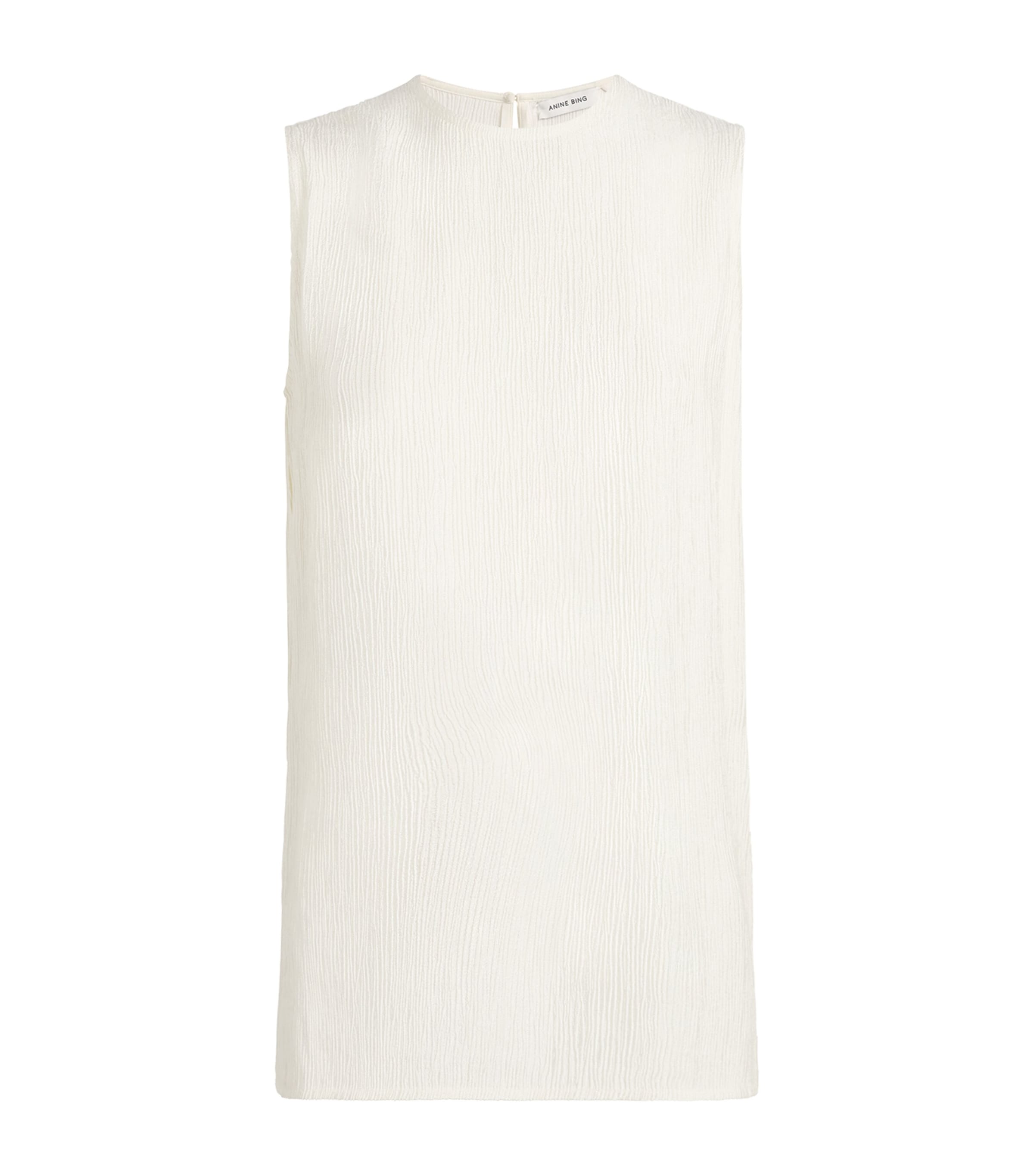 ANINE BING Womens Malia Tank Top Ecru