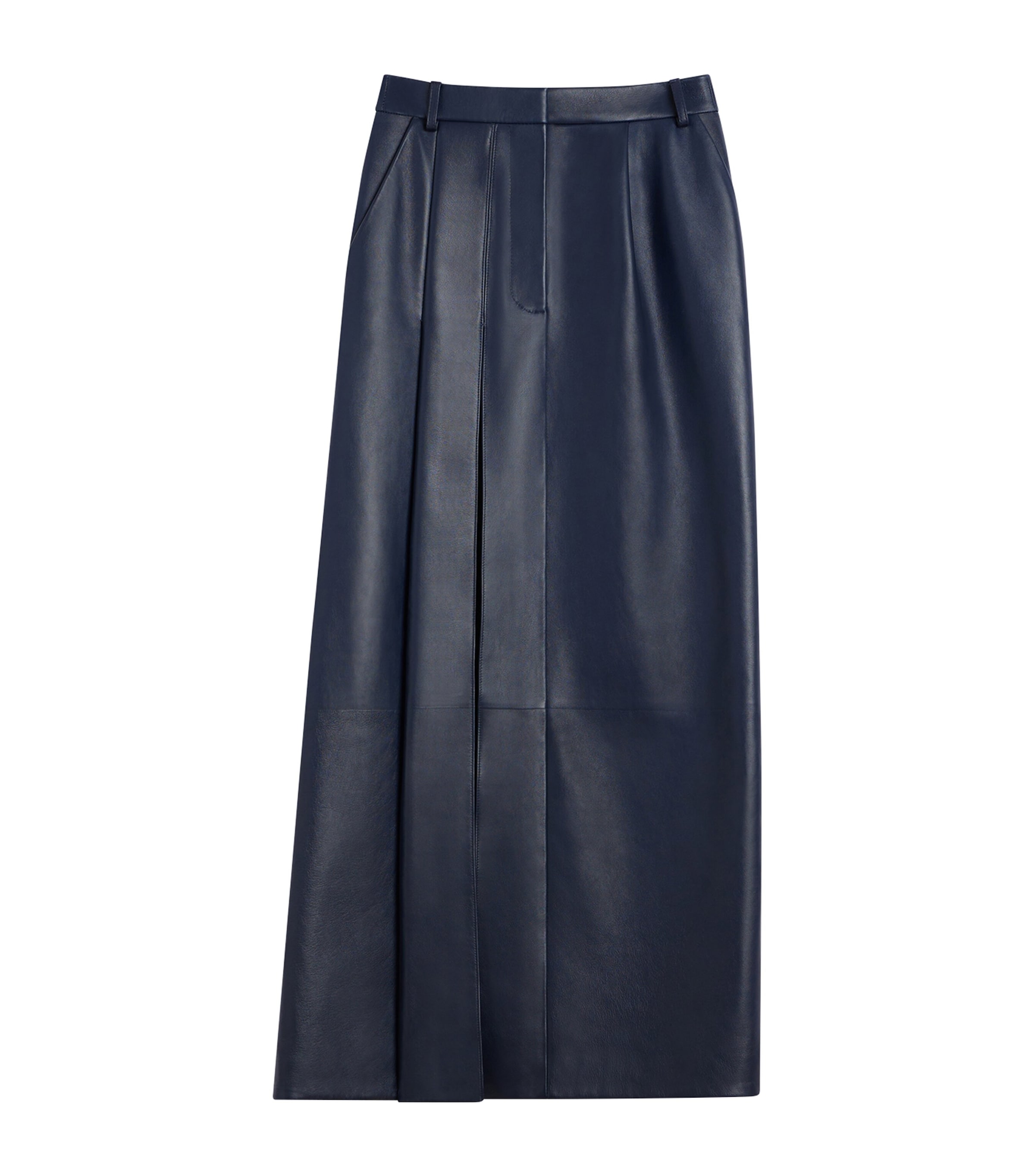 Givenchy Womens Nappa Lambskin Pleated Midi Skirt