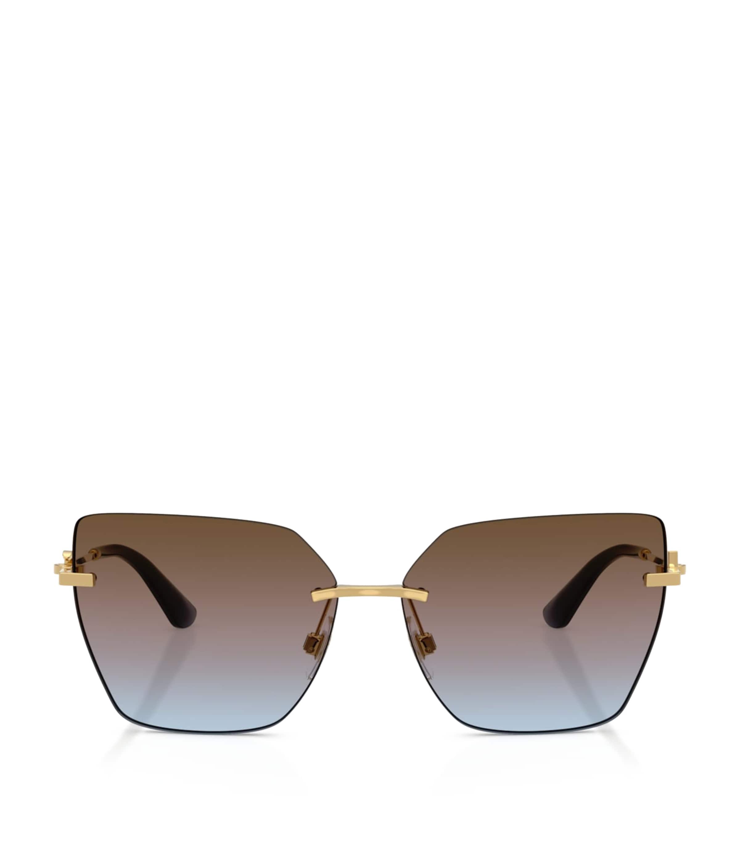 Dolce&Gabbana Metal Cat Eye Sunglasses Gold
