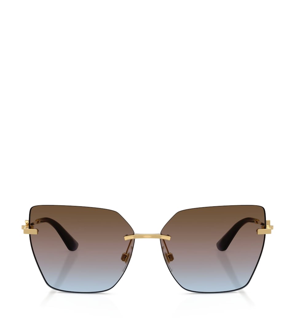 Dolce&Gabbana Metal Cat Eye Sunglasses Gold