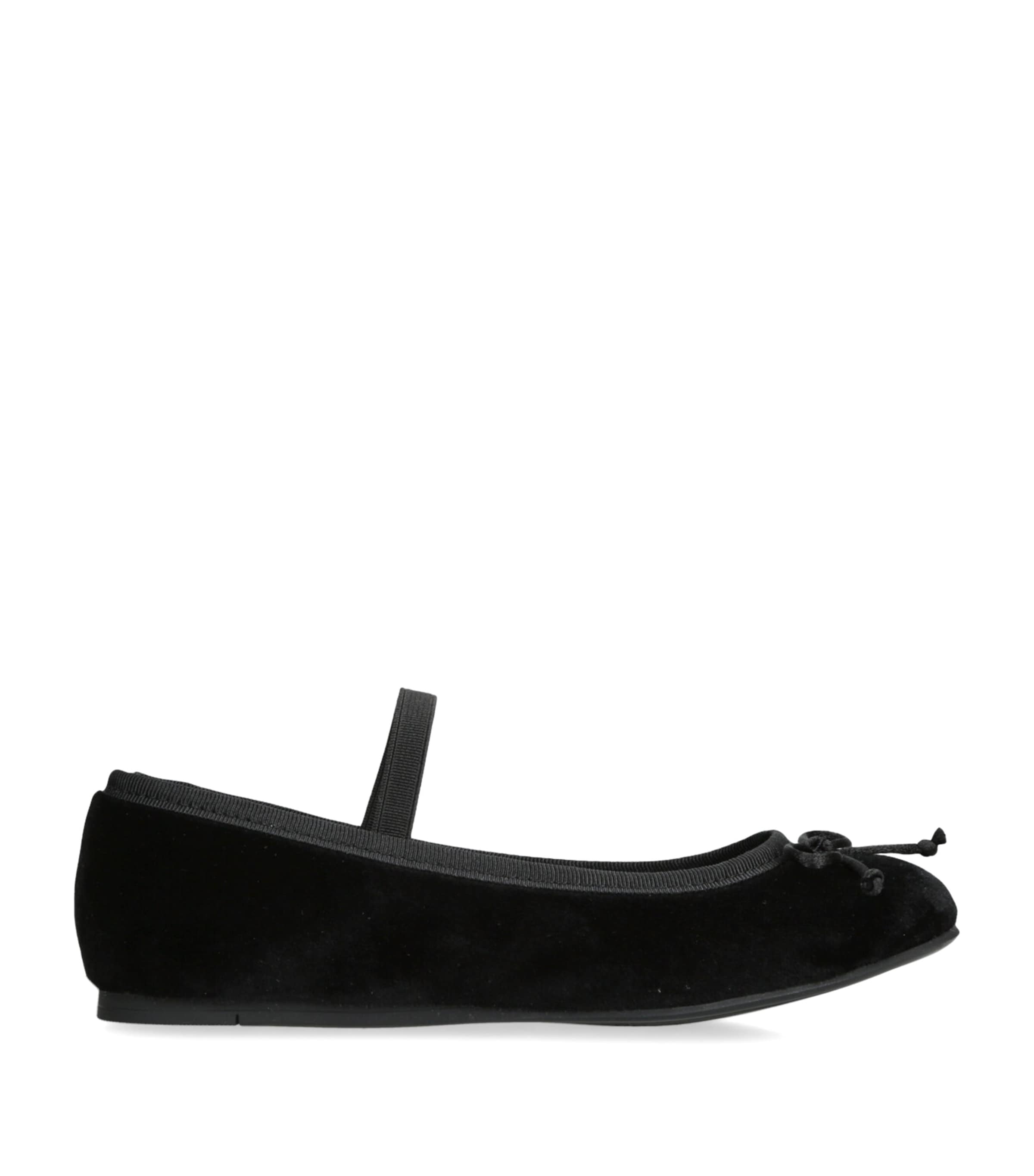 papouelli Velvet Callie Ballet Flats Black
