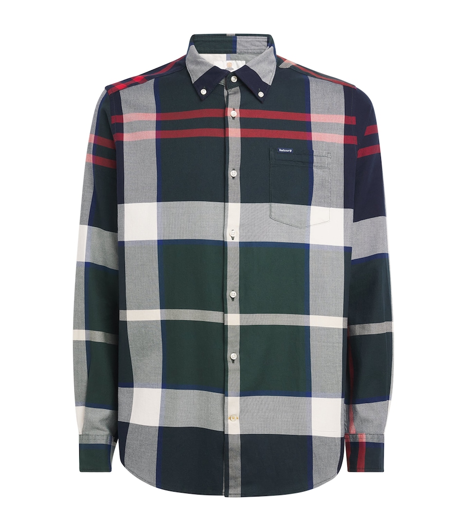 Barbour Mens Cotton Tartan Dunoon Shirt Evergreen Tartan