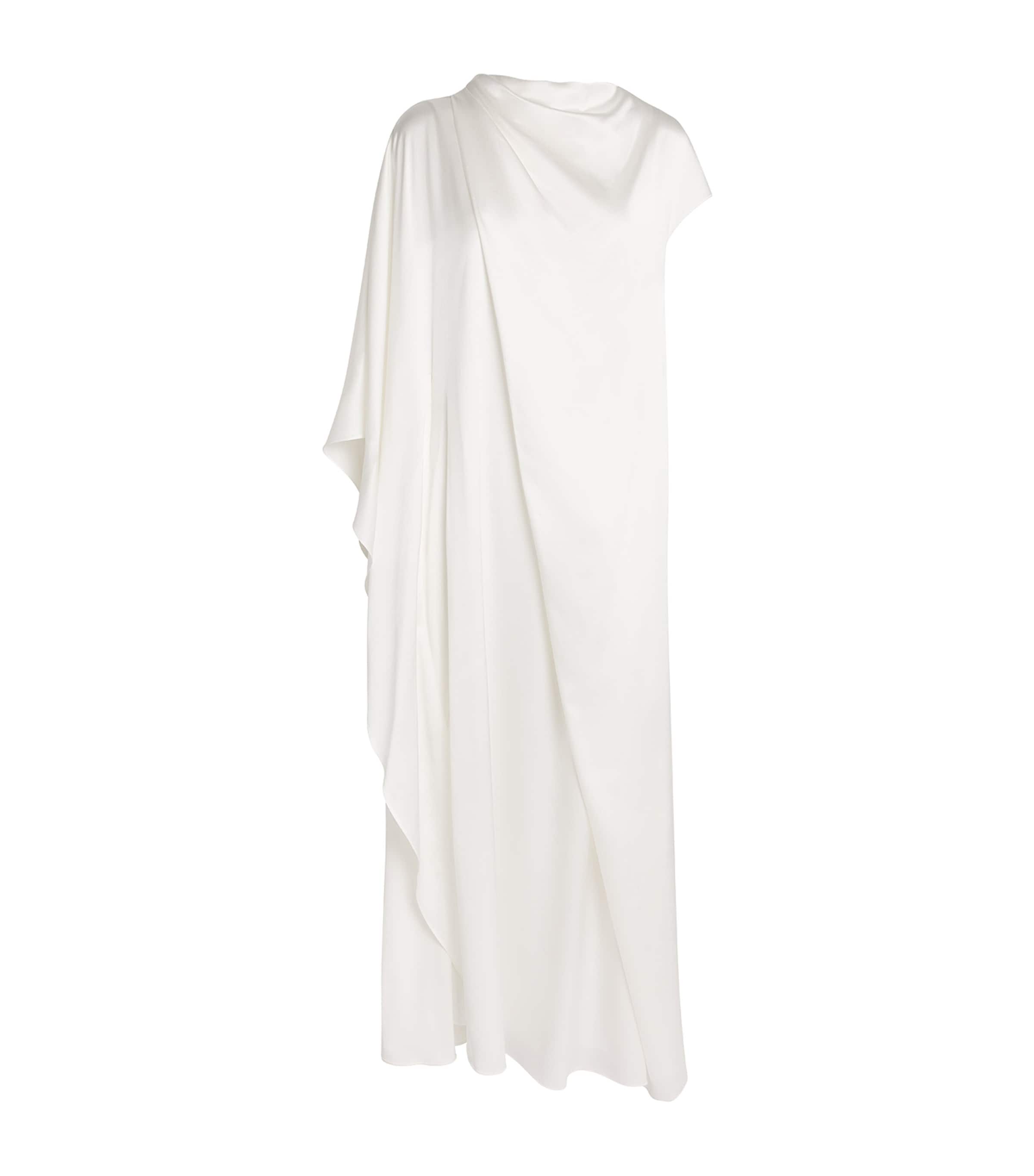 Roksanda Womens Silk One-Shoulder Hiba Midi Dress Ivory