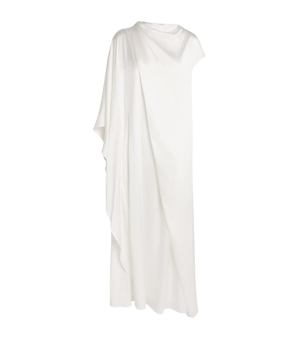 Roksanda Womens Silk One-Shoulder Hiba Midi Dress Ivory