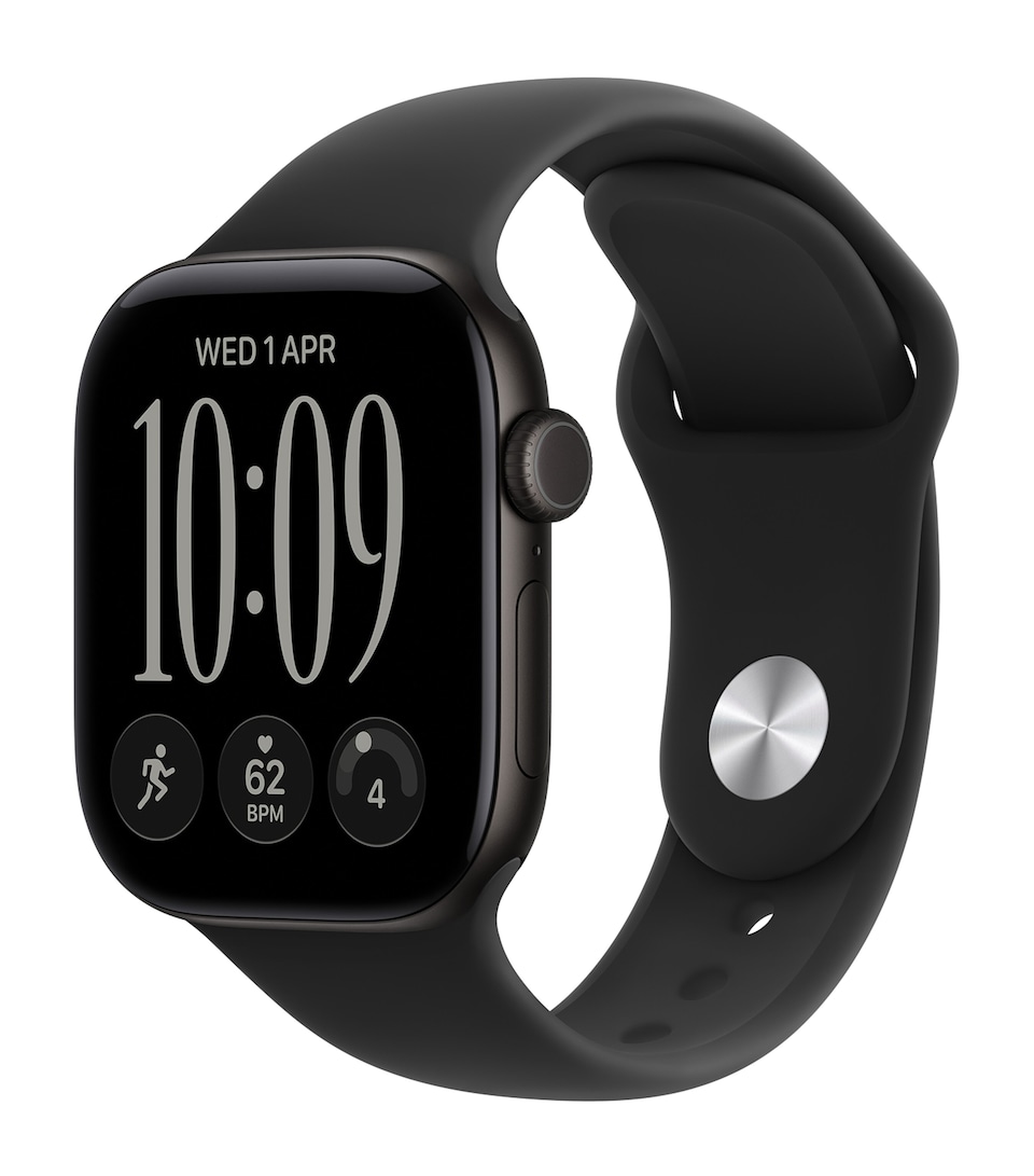 Apple Apple Watch Series 12 GPS – Black Aluminium with Black Sport Band, 42mm, Small/Medium Black