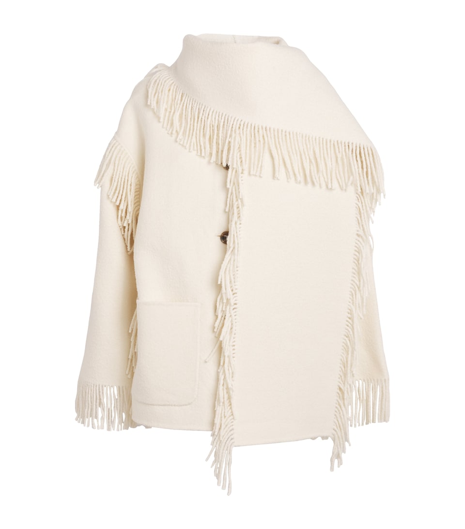 Wool-Blend Scarf Jacket