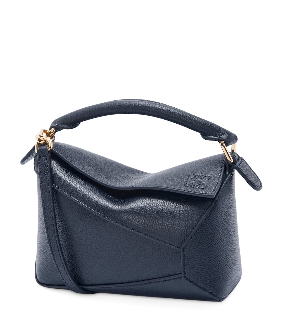 Mini Leather Puzzle Edge Top-Handle Bag