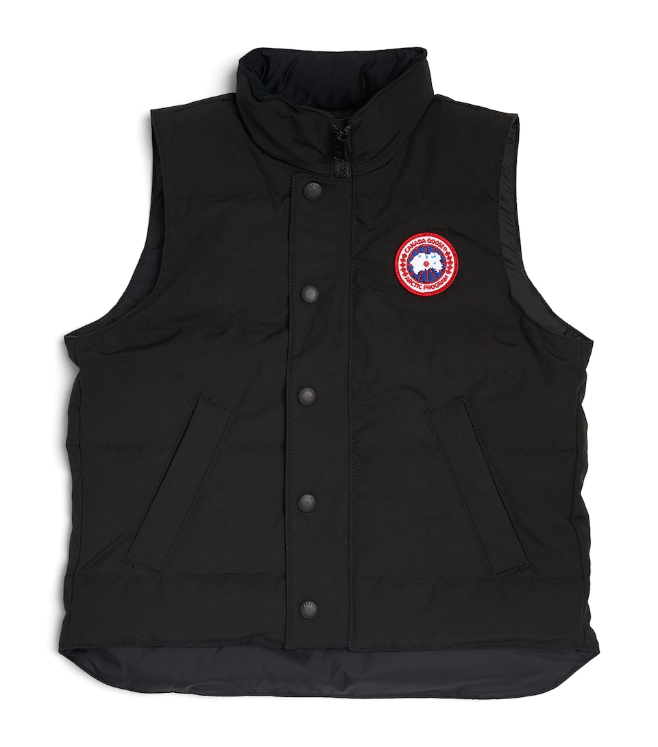 Canada Goose Kids Water-Repellent Vanier Padded Gilet (7-16 Years) Black Noir