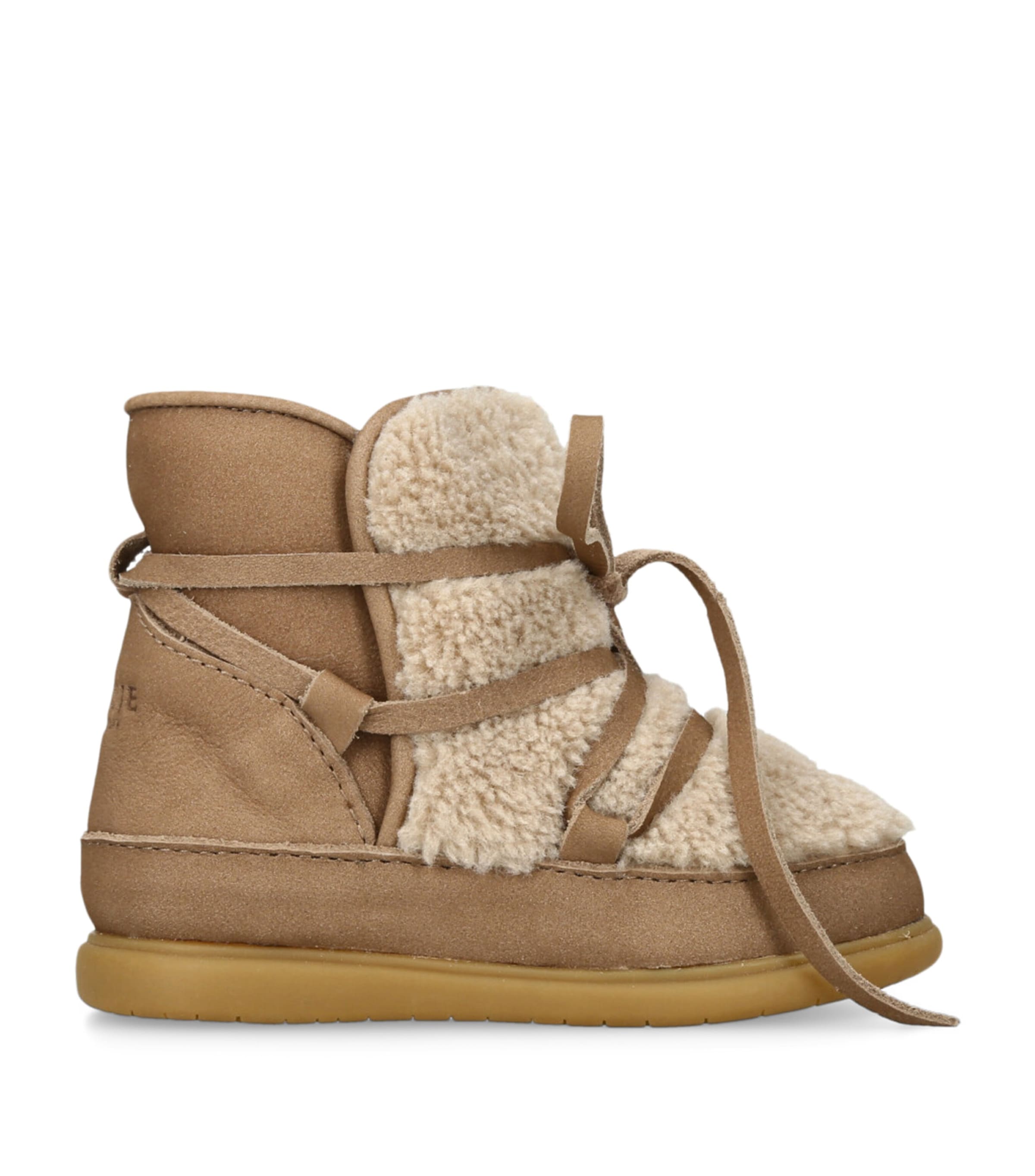 Shearling-Suede Ceysa Lace-Up Boots