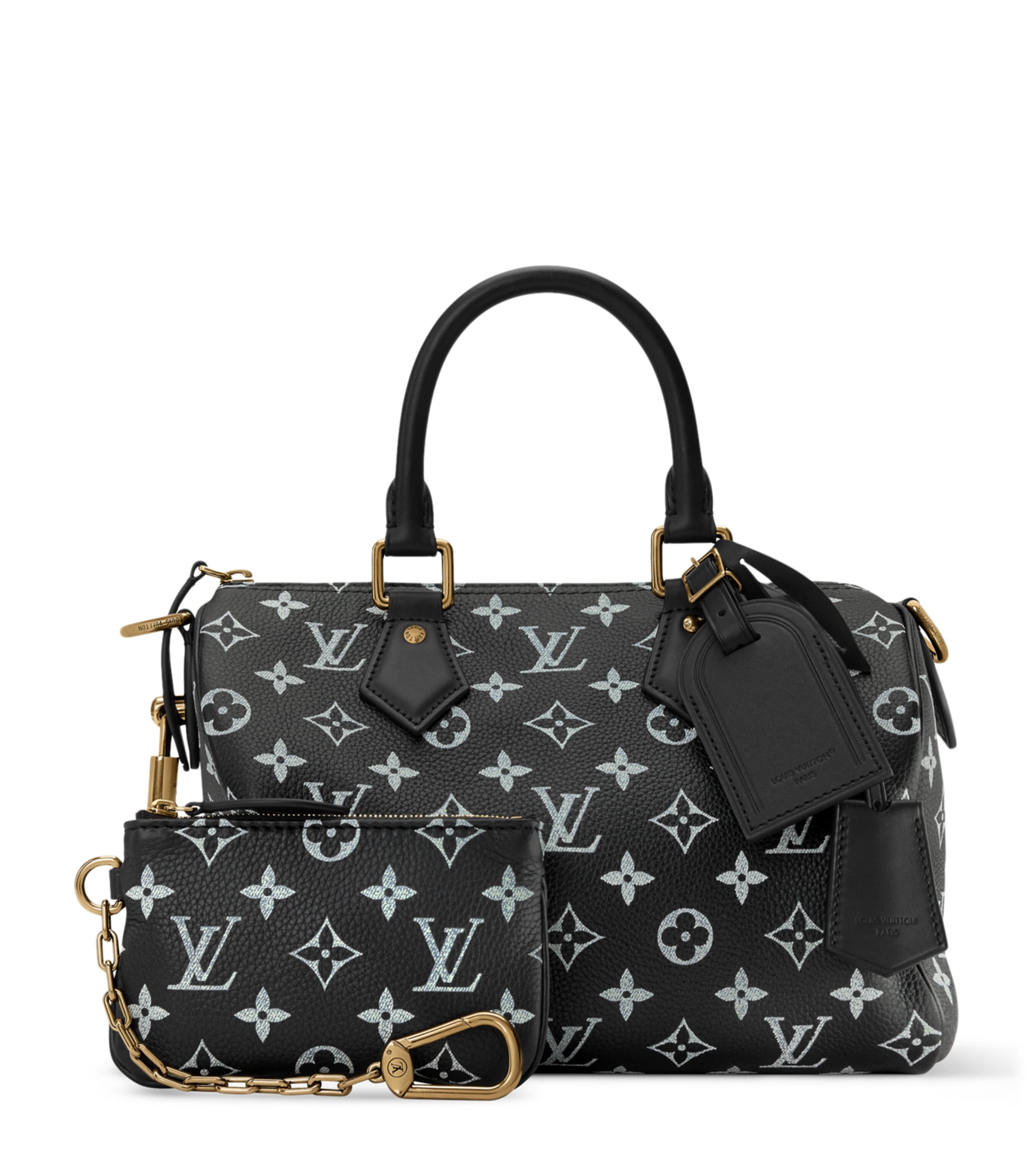 LOUIS VUITTON Leather Phosphorescent P9 25 Shoulder Bag Black
