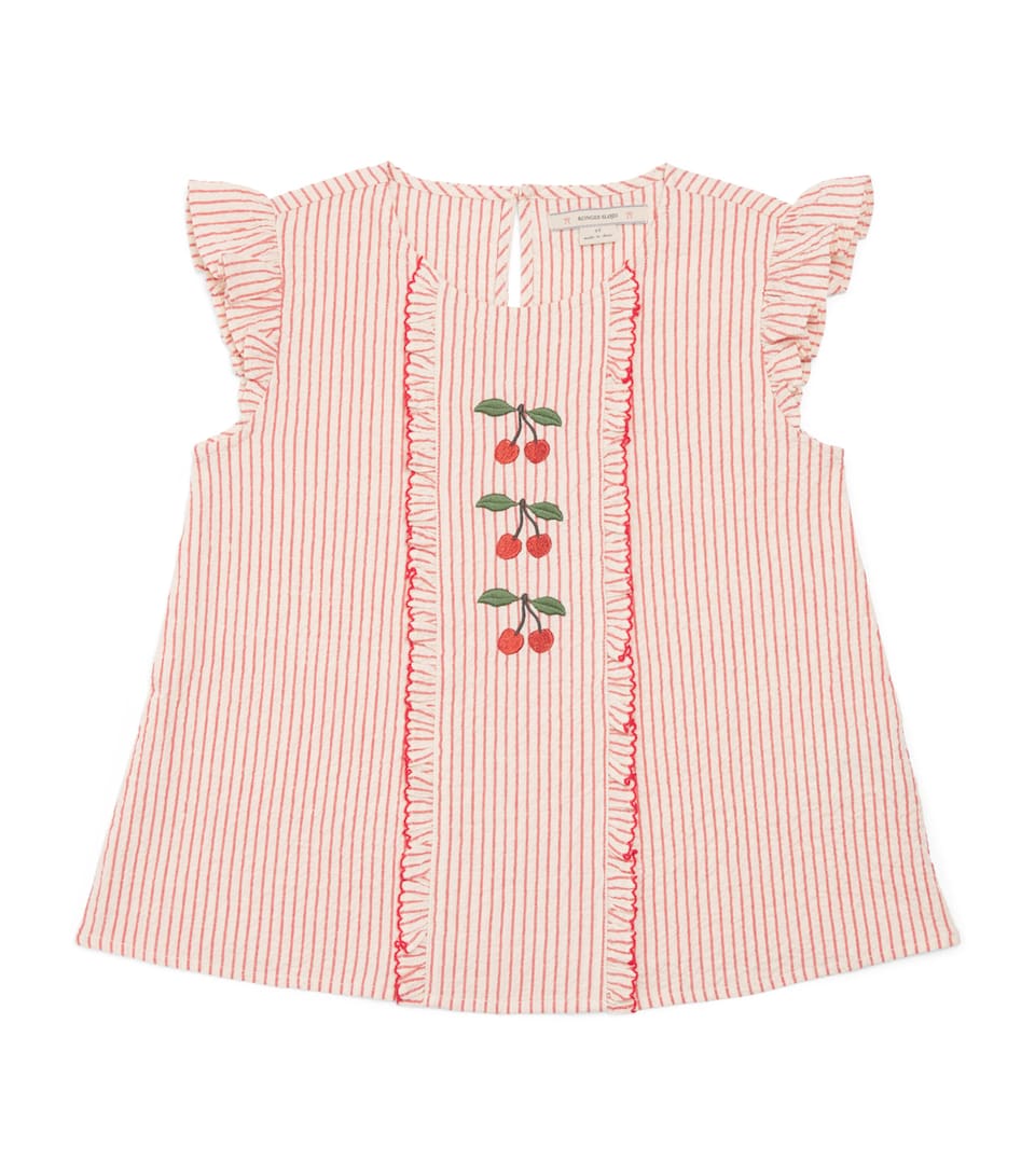 KONGES SLOJD Seersucker Stripe Ellie T-Shirt (9 Months-10 Years) Amour