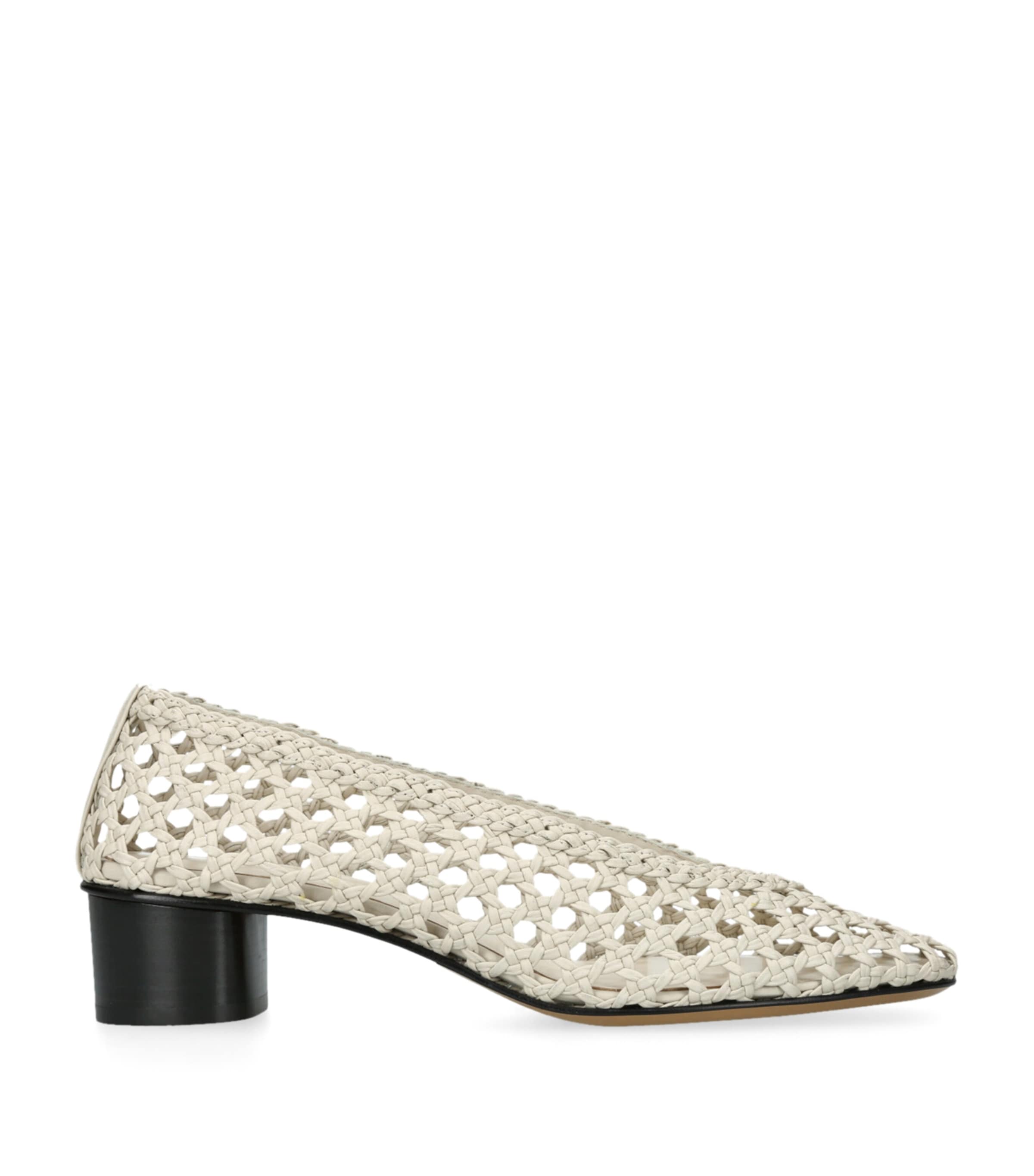 Leather Woven Pumps 40