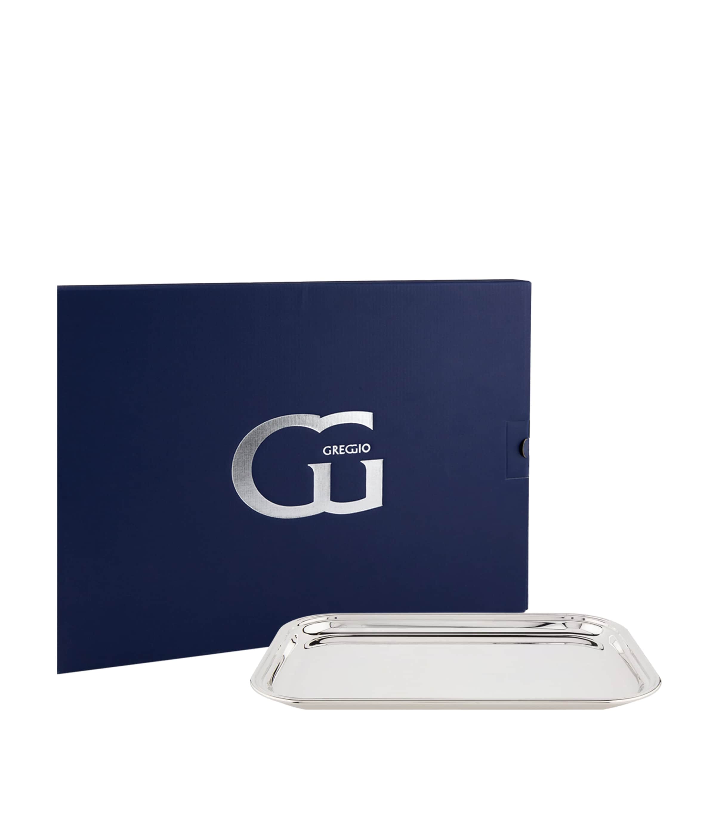 Silver Plated Georgian Rectangular Tray (39cm x H26cm)