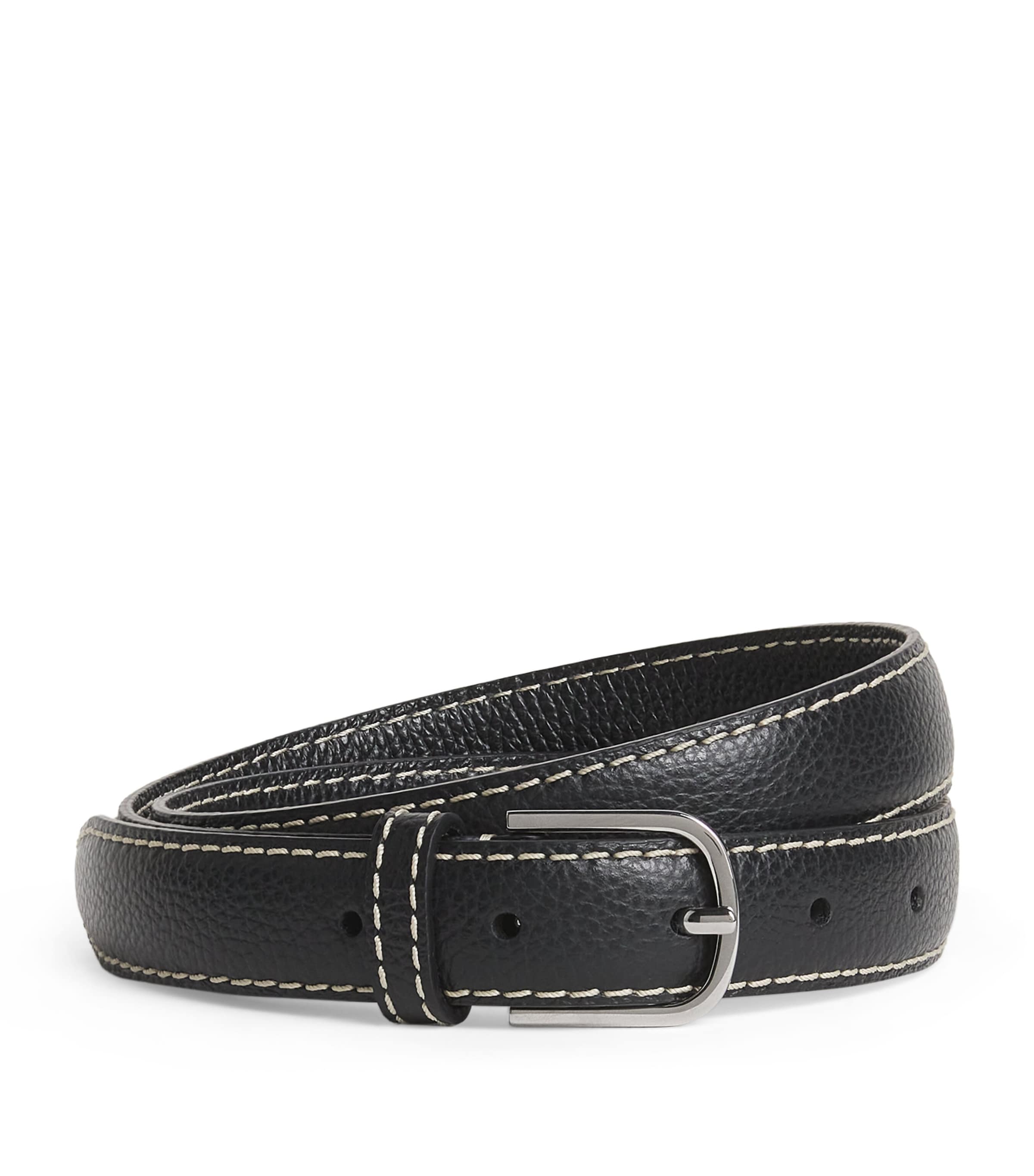 Leather Topstitched Belt