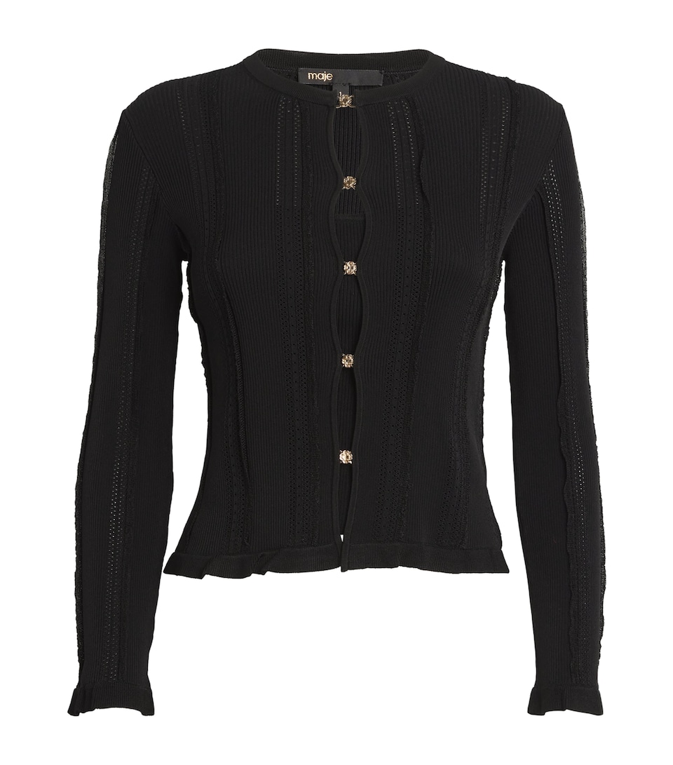 Maje Womens Madeline 2-in-1 Tank Top and Cardigan Black