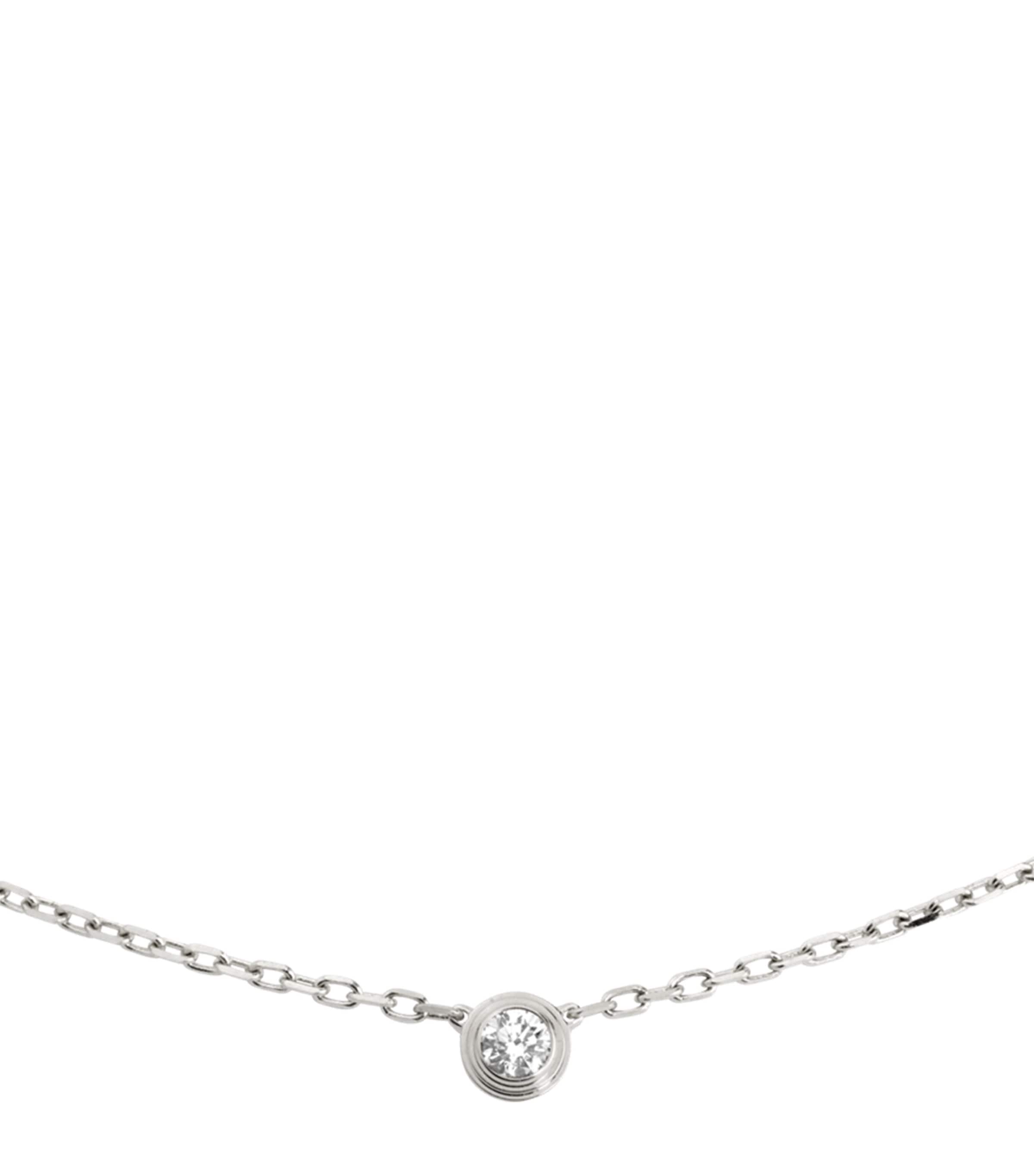 Cartier Small White Gold and Diamond Cartier d'Amour Necklace White Gold