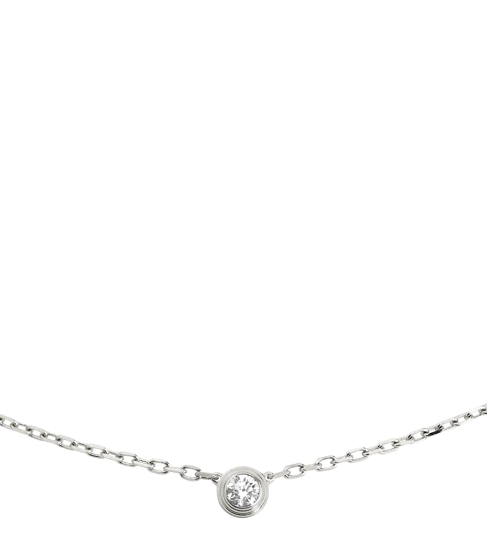 Cartier Small White Gold and Diamond Cartier d'Amour Necklace White Gold