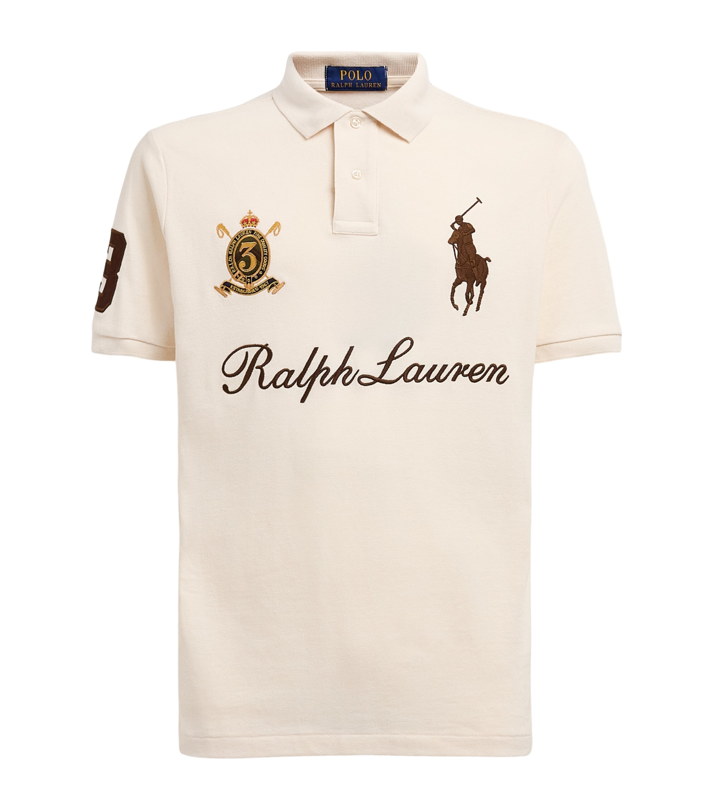 Polo Ralph Lauren Mens Cotton Big Polo Pony Polo Shirt Guide Cream