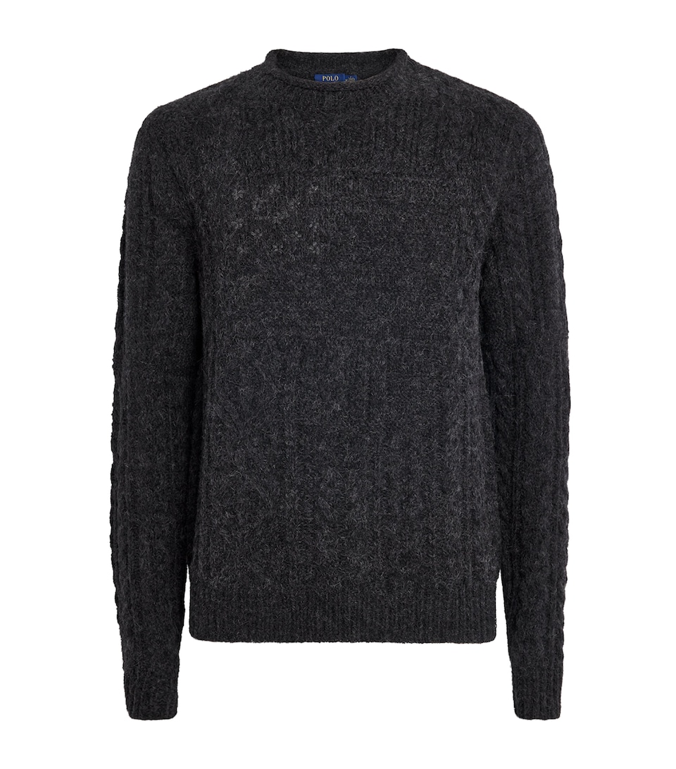 Wool-Blend Monochrome Flag Sweater