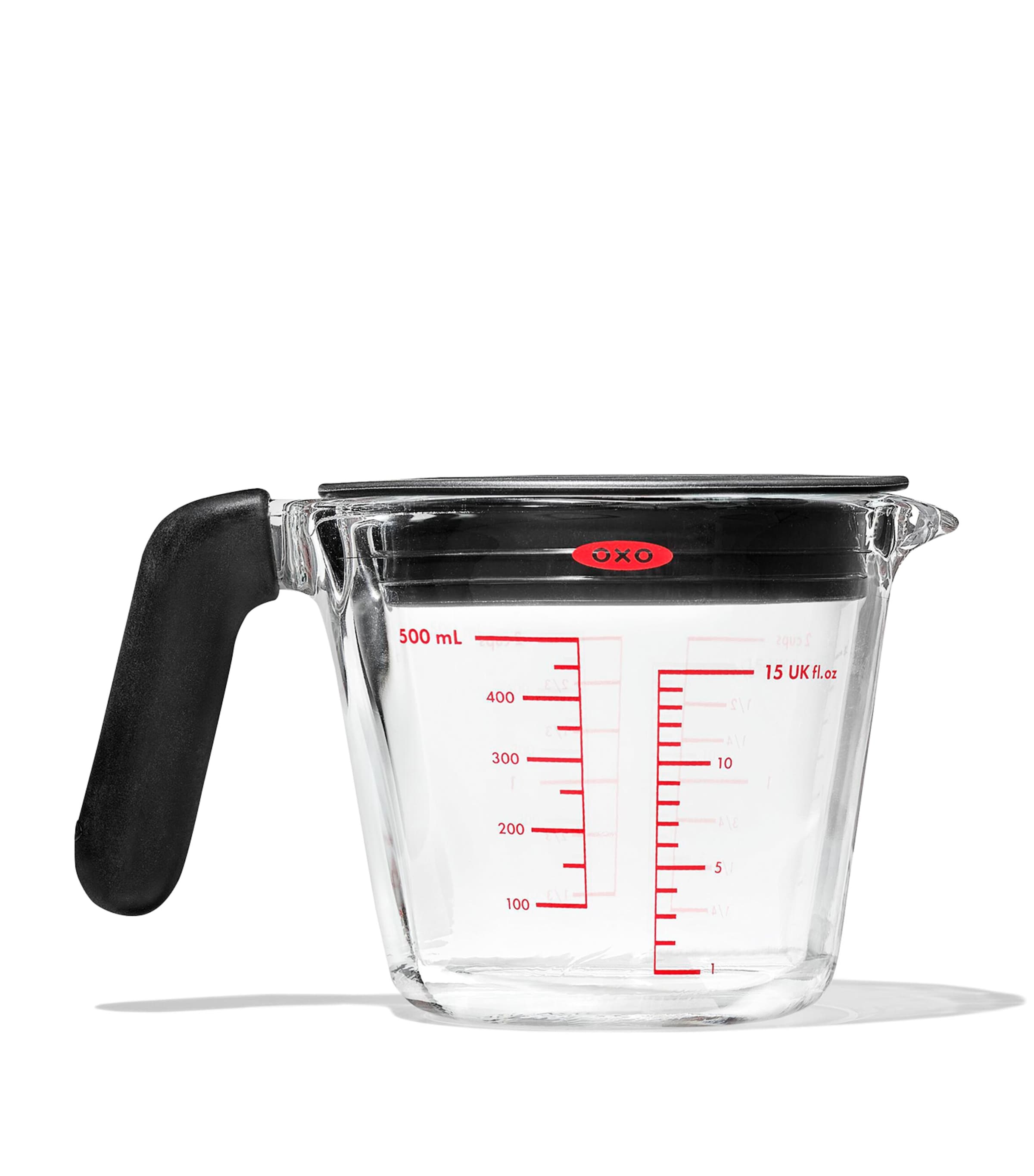 Oxo Glass Good Grips Measuring Cup with Lid (500ml) Black/transparent