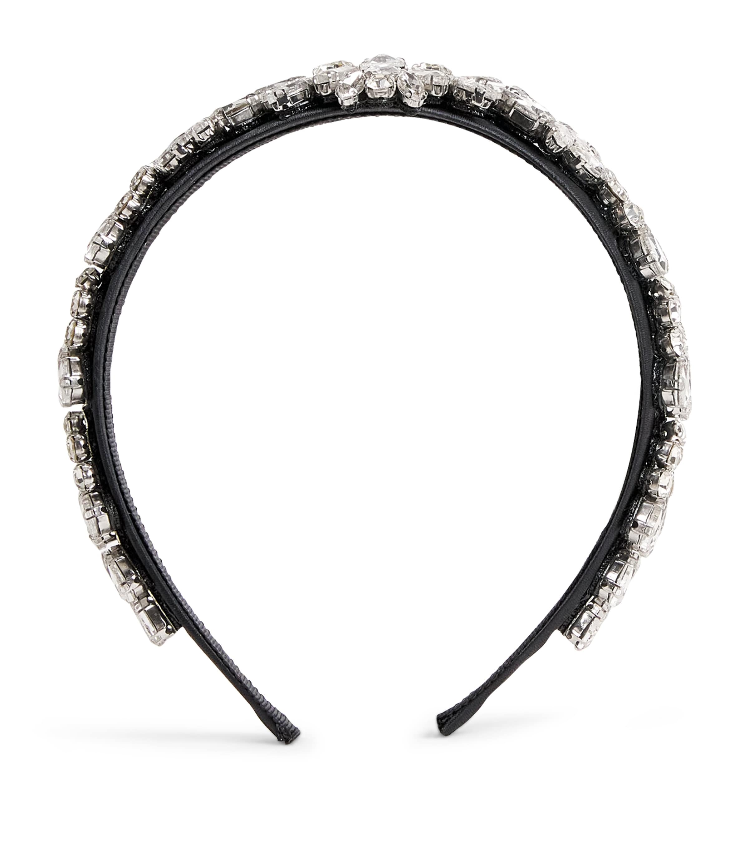 Monnalisa Jewel Headband Nero+nickel