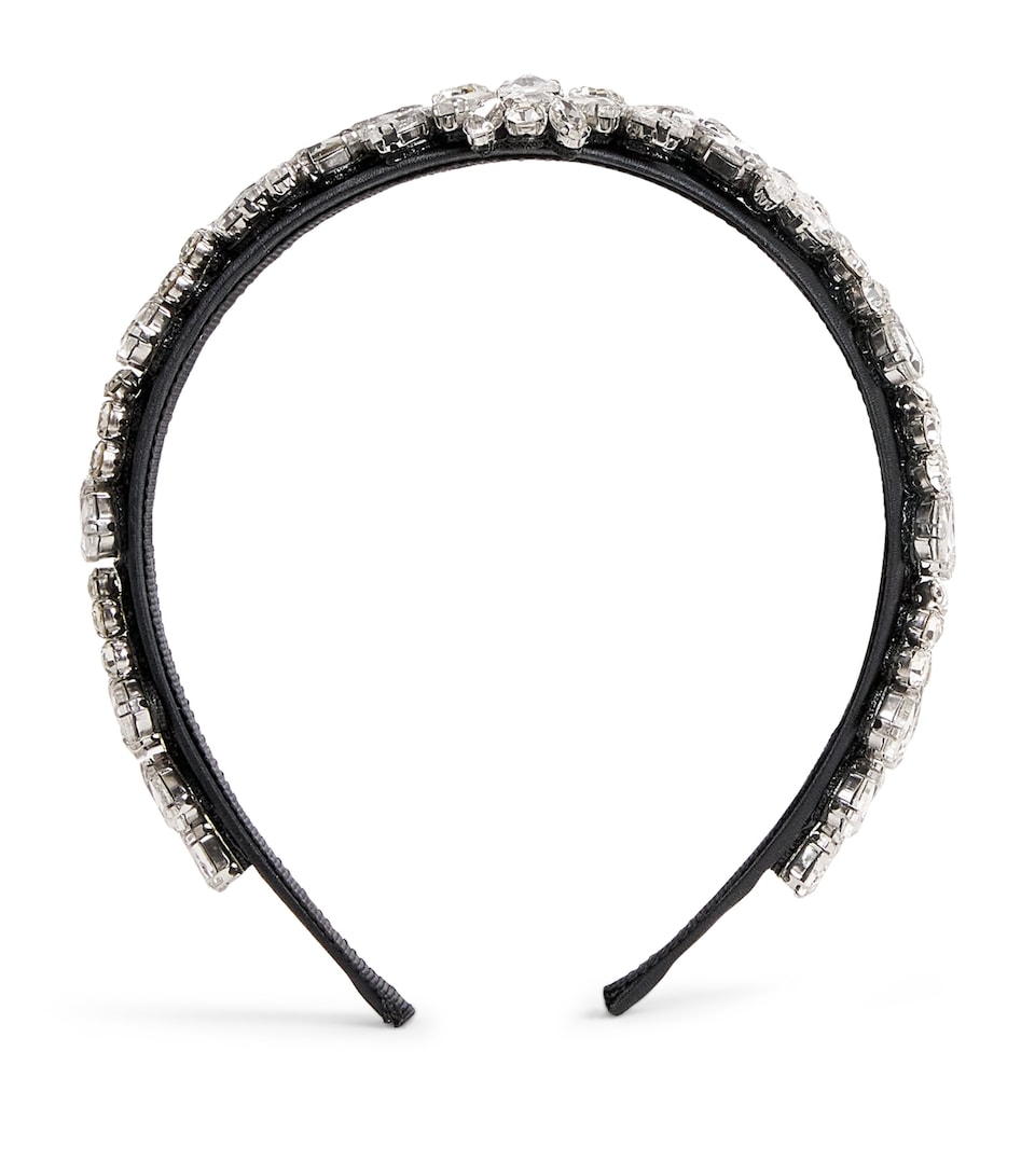 Monnalisa Jewel Headband Nero+nickel
