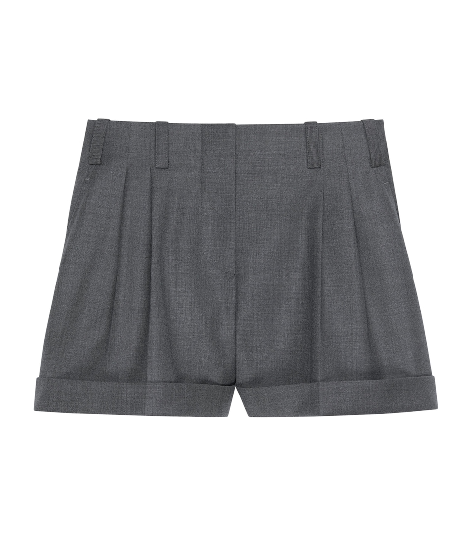 Wool Pleated Shorts