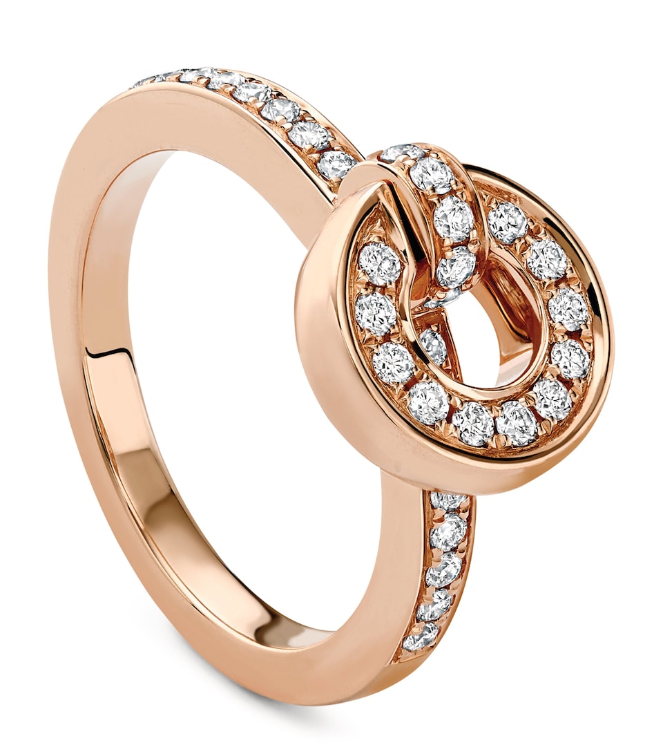 Rose Gold and Diamond Roulette Flip Ring