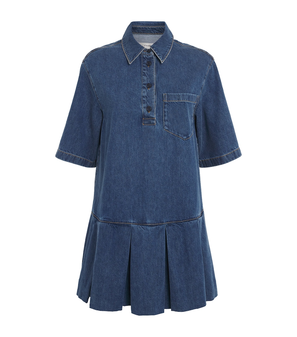 FRAME Womens The Tennis Denim Mini Dress Potion