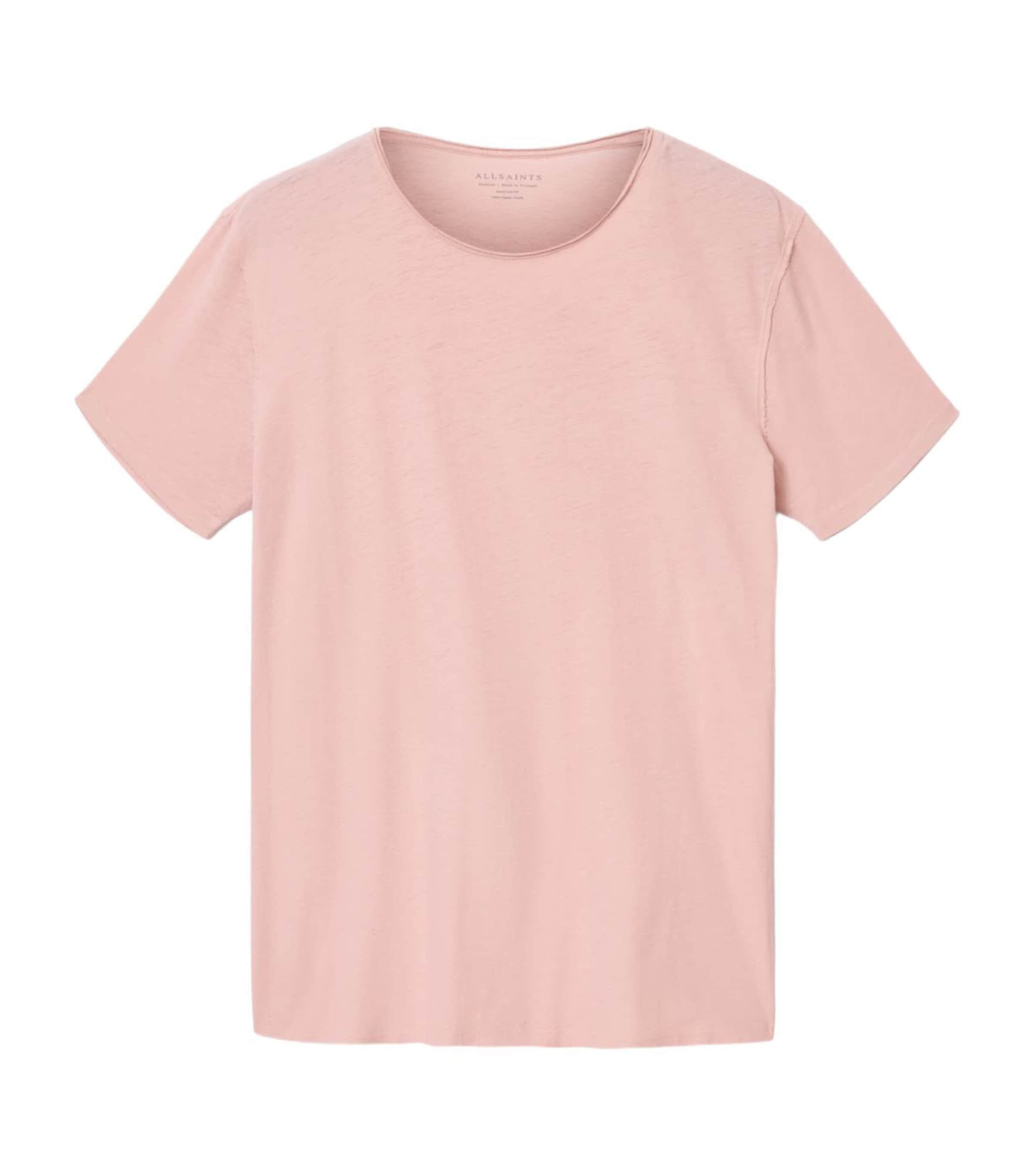 AllSaints Mens Stretch-Cotton Figure T-Shirt Sunbaked Pink