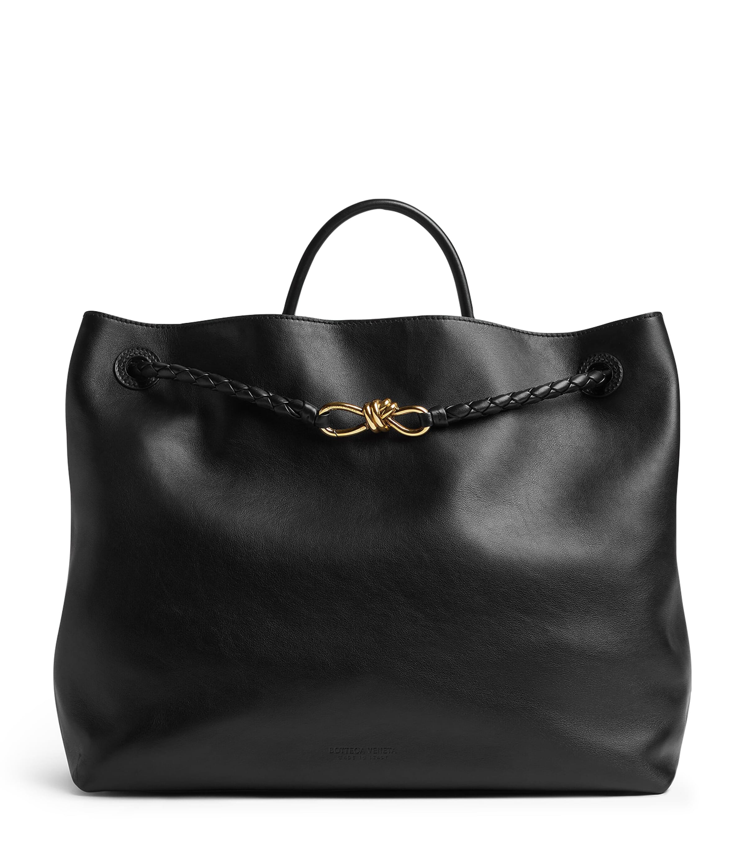 【関税送料込】BOTTEGA VENETA Large Loop Weekender Black BOTTEGA VENETA Large Loop Weekender Leather Bag Bottega Veneta
