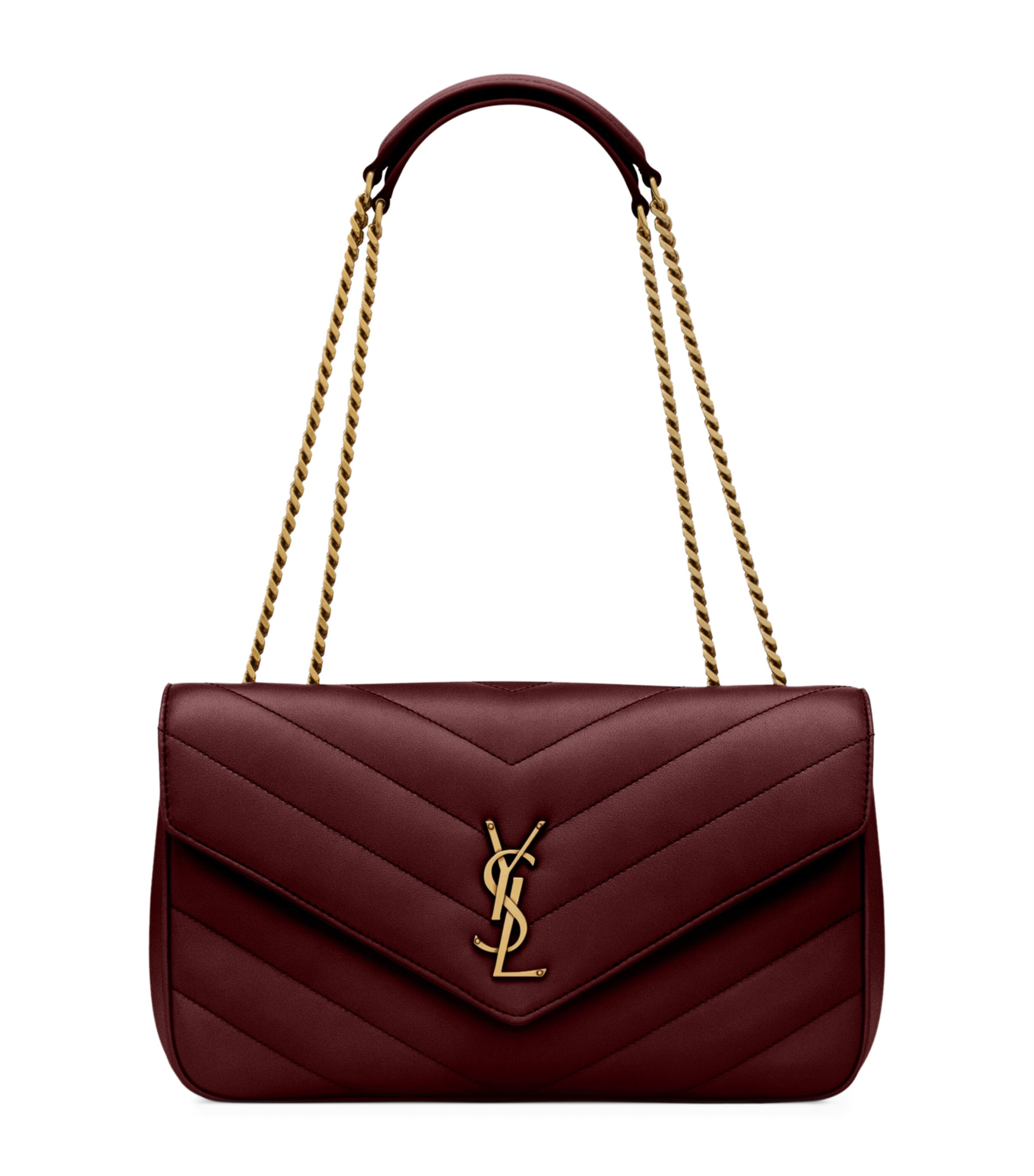 ショルダーバッグ・ポシェット Saint Laurent Burgundy Leather Large Lou Lou Shoulder Bag Saint Laurent Large Loulou Shoulder Bag | Harrods US