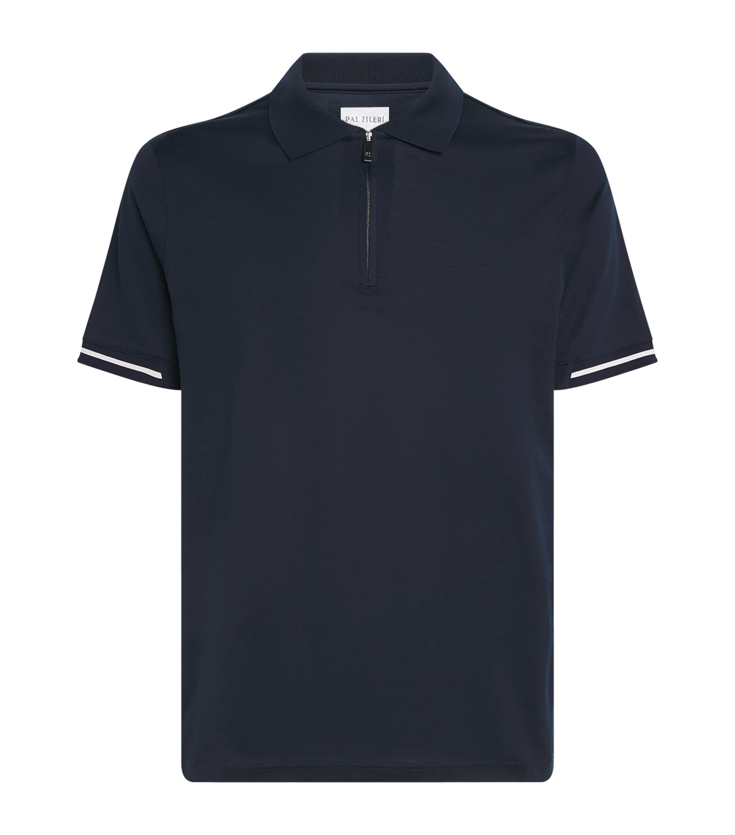 Pal Zileri Mens Cotton Polo Shirt Navy