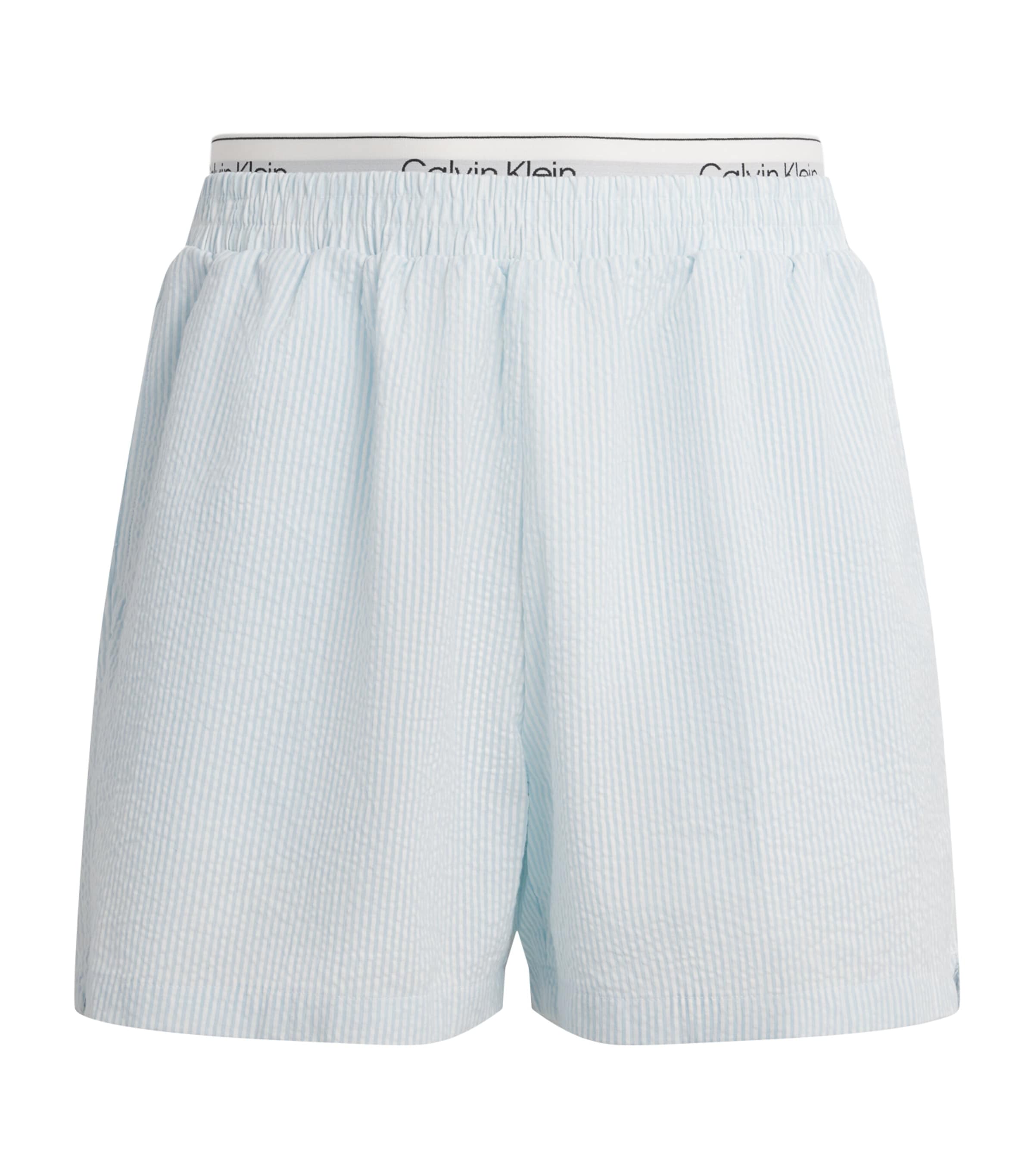 Calvin Klein Mens Cotton Seersucker Stripe Pyjama Bottoms Dime Ballad Blue