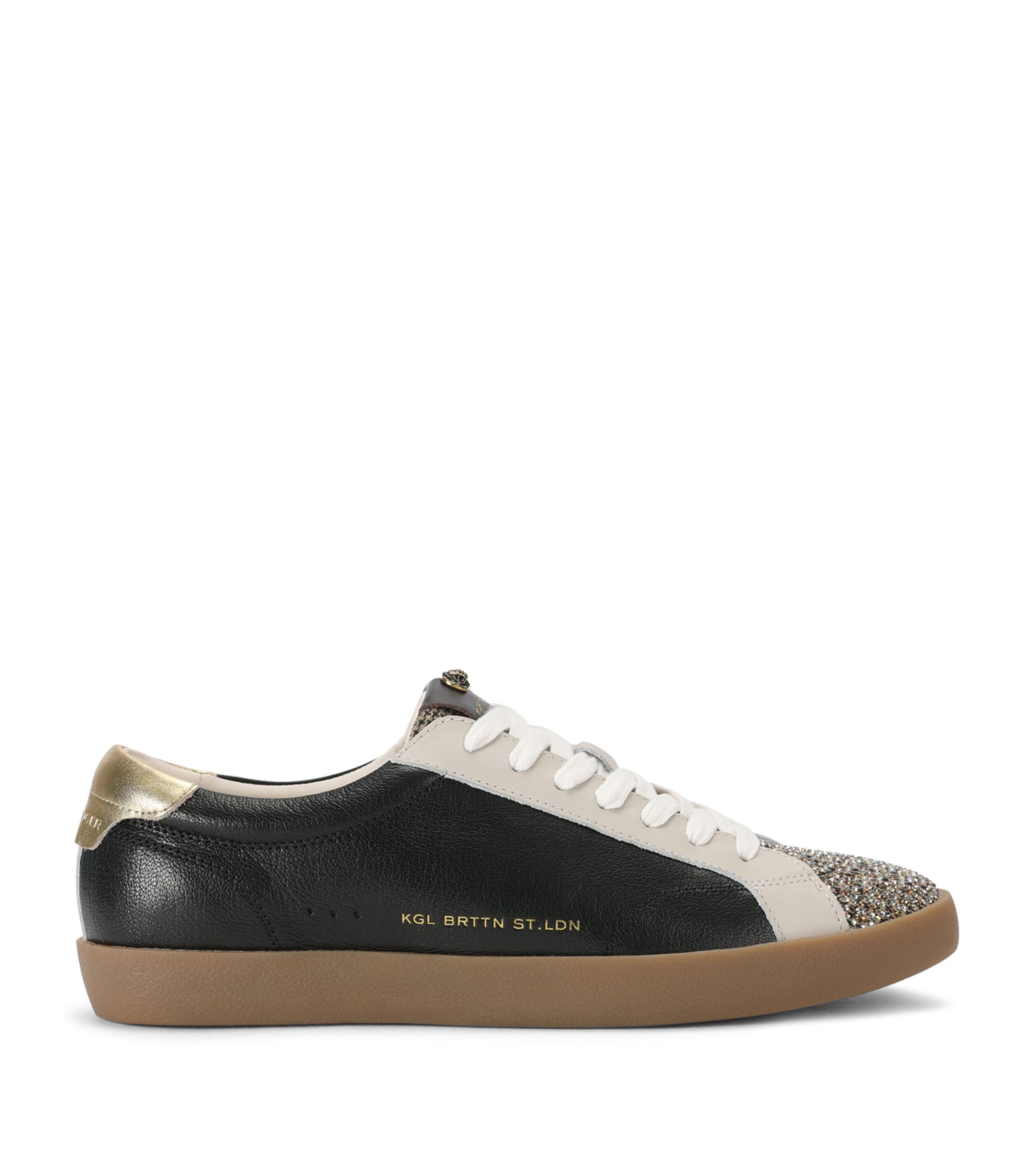 Kurt Geiger London Leather Embellished Strand Sneaker Black/comb