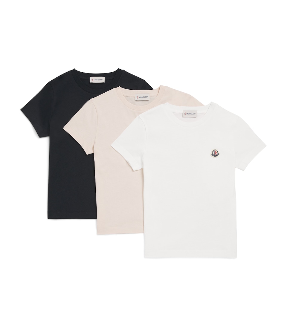 Set of 3 Cotton Logo-Patch T-Shirt (8-10 Years)