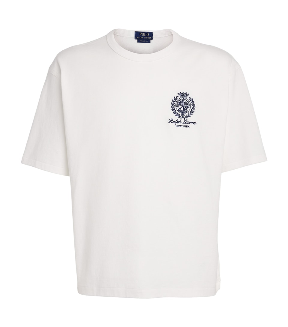 Polo Ralph Lauren Mens Embroidered Crest T-Shirt White
