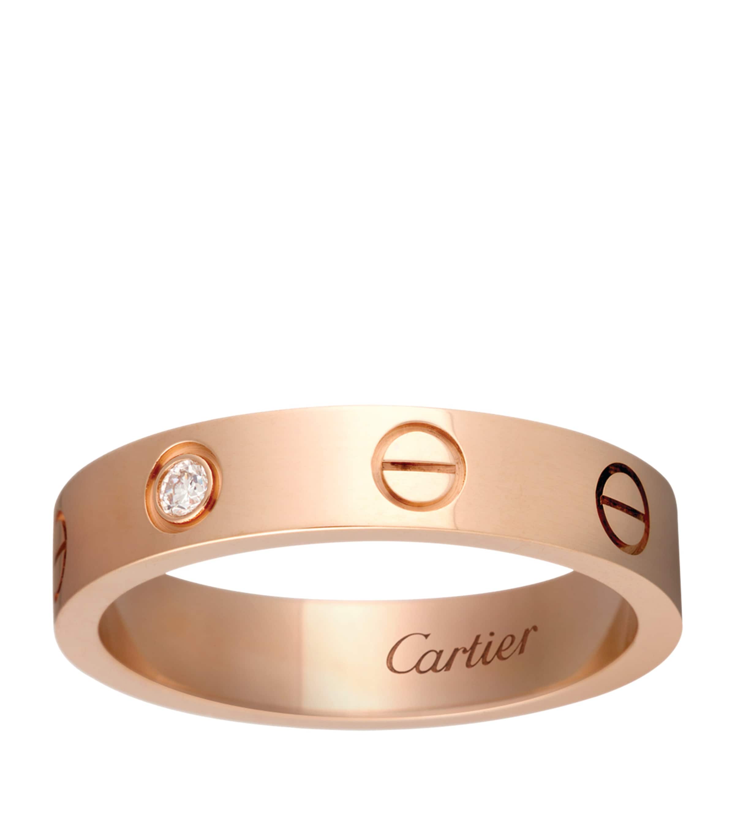 Rose Gold and Diamond LOVE Wedding Band