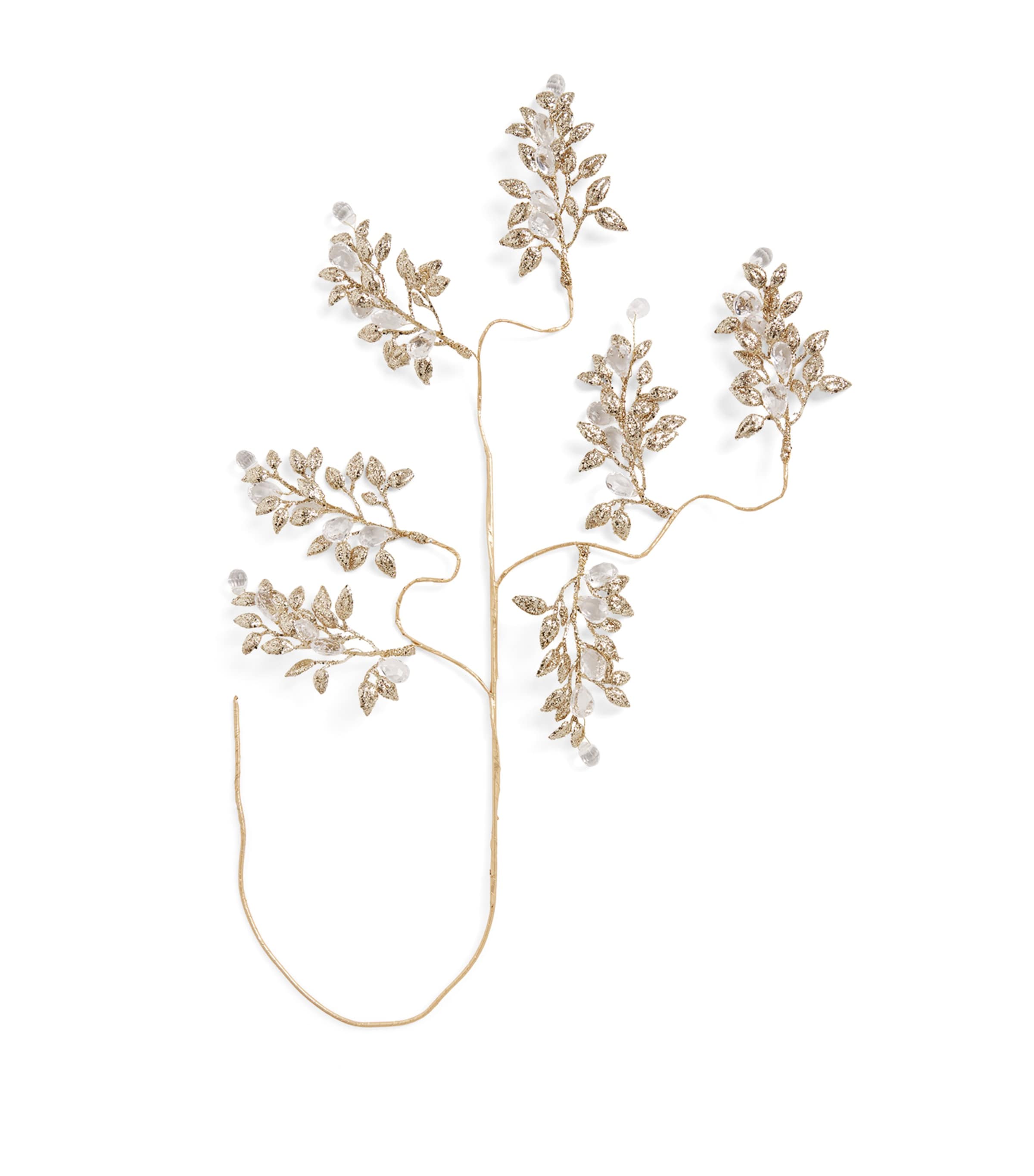 Harrods Glitter and Crystal-Embellished Foliage Gold
