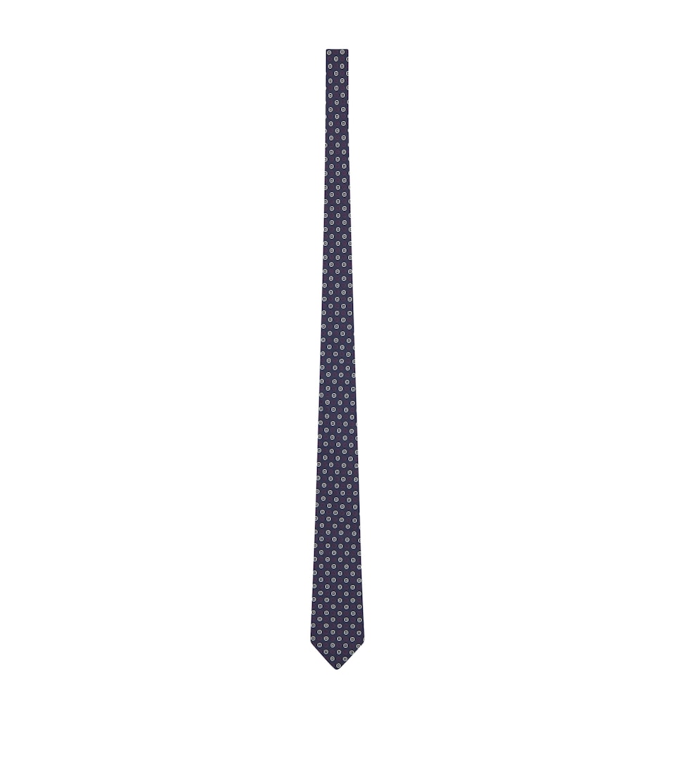 Saint Laurent Silk Circle Motif Tie