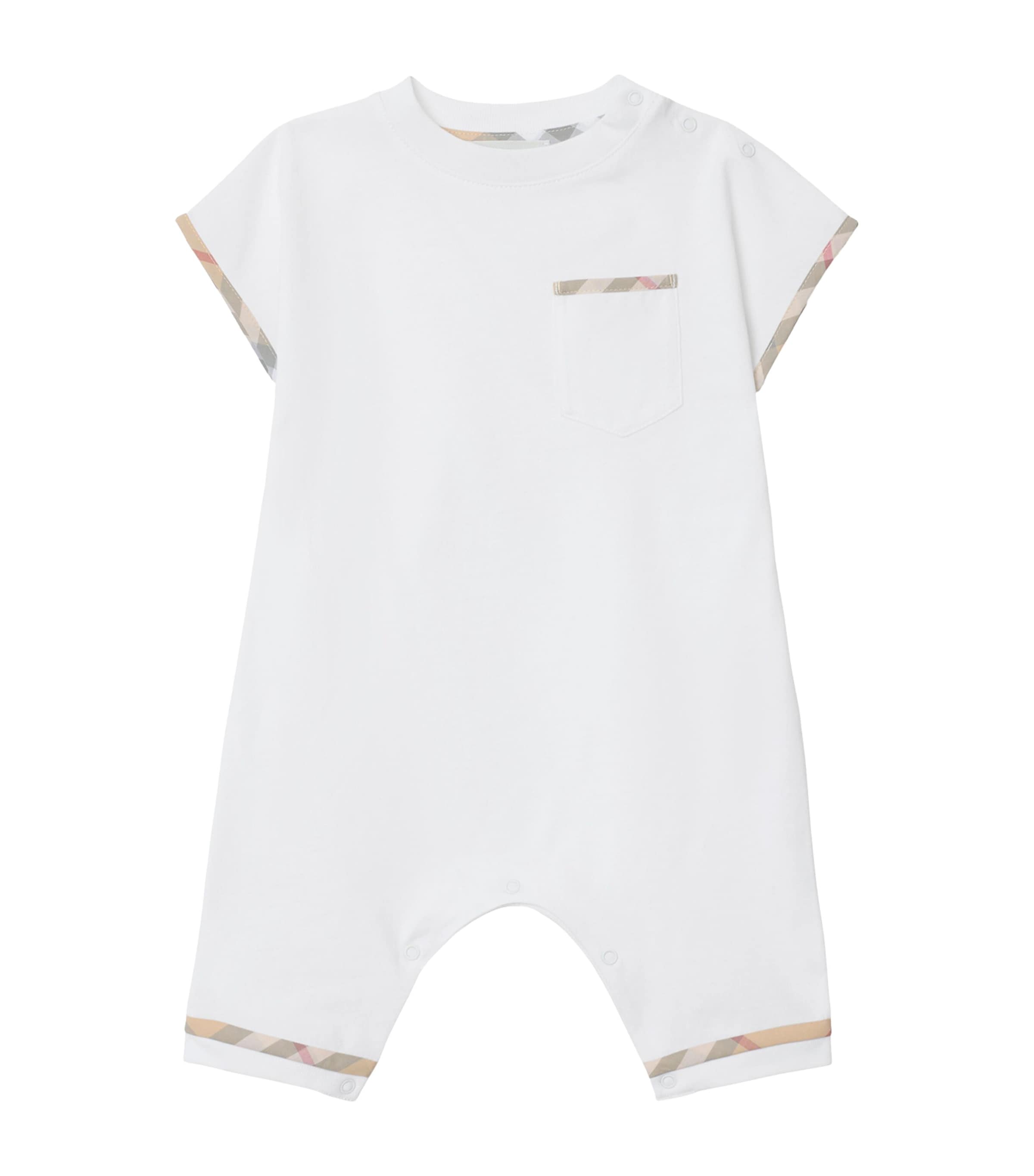 Cotton Check-Trim Playsuit (1-18 Months)